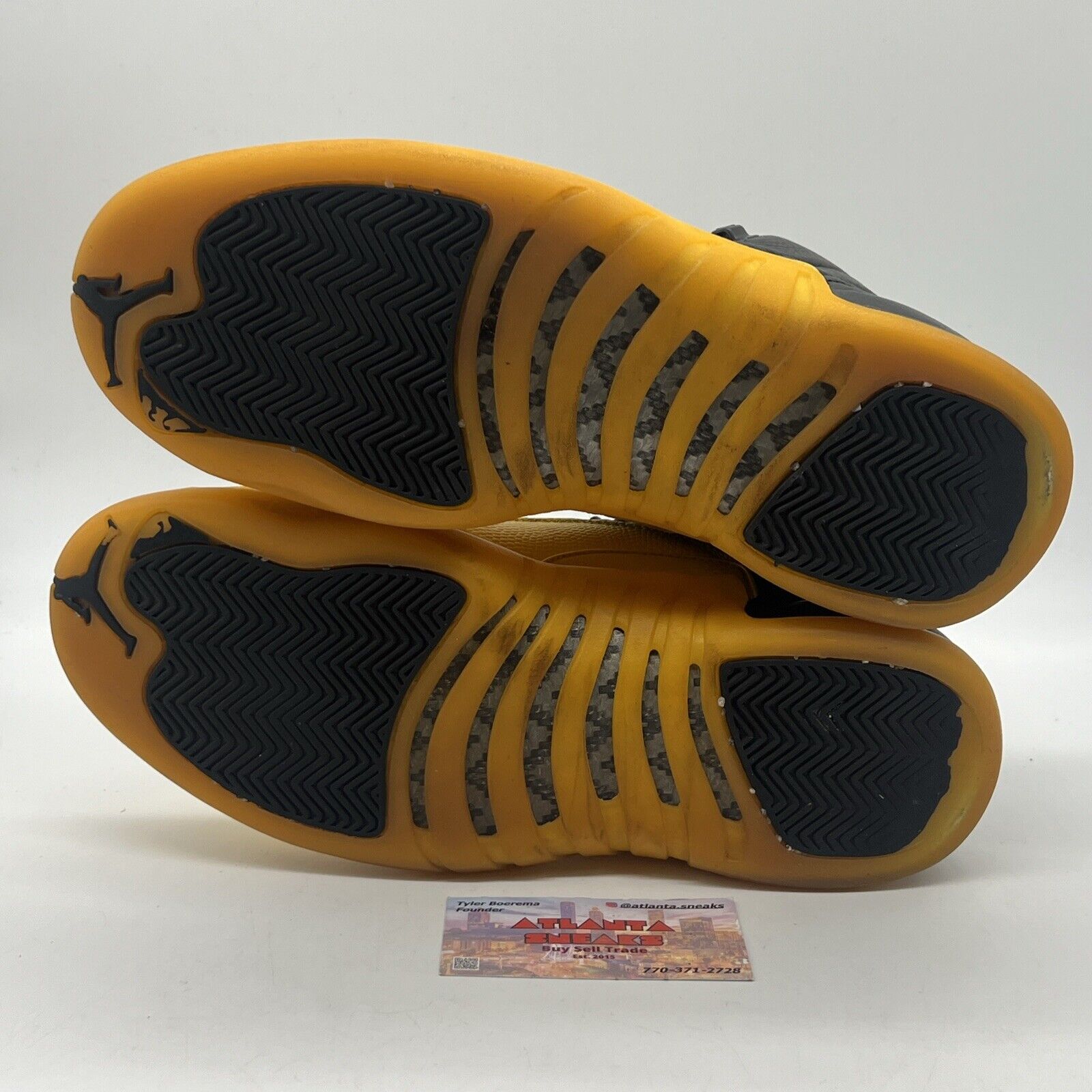 Size 10 - Jordan 12 Retro University Gold 2020 Black Yellow Used Leather