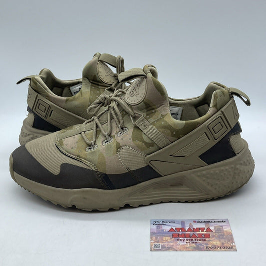 Size 12 - Nike Air Huarache Utility Khaki Brown Green (806807-200)