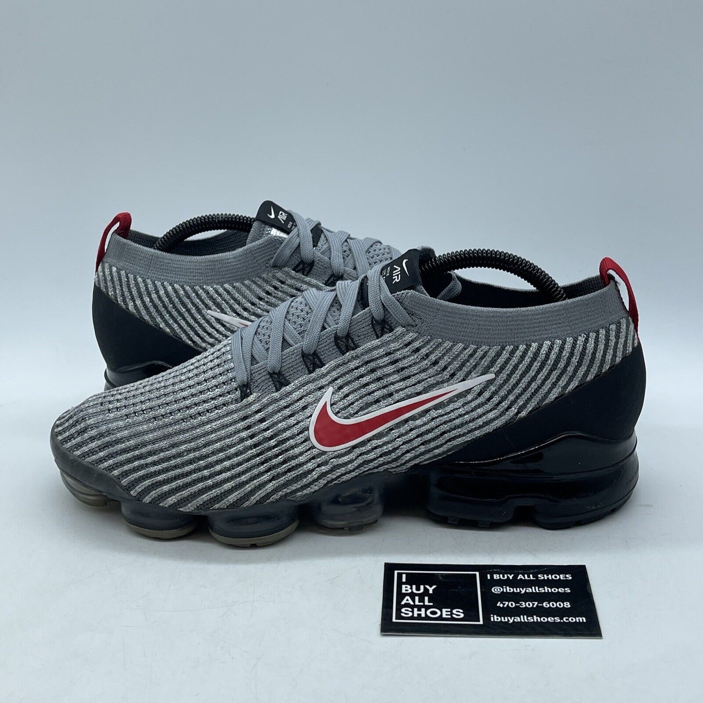 Size 10 - Nike Air VaporMax 3.0 Particle Grey Red White Suede (AJ6900-012)
