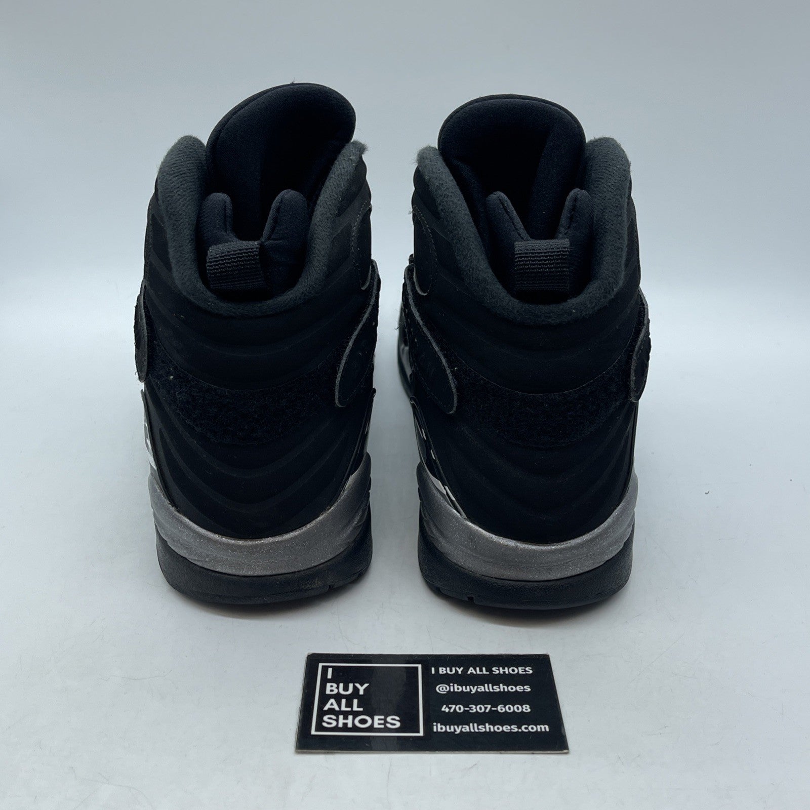 Size 11 - Air Jordan 8 Retro 2015 Chrome Black Grey Suede (305381-003)