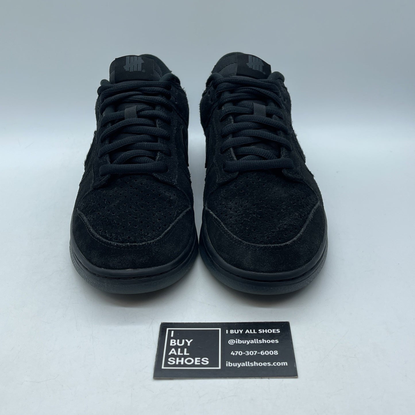 Size 9.5 - Nike Dunk Low x Undefeated Dunk Vs AF1 Black Suede (DO9329-001)