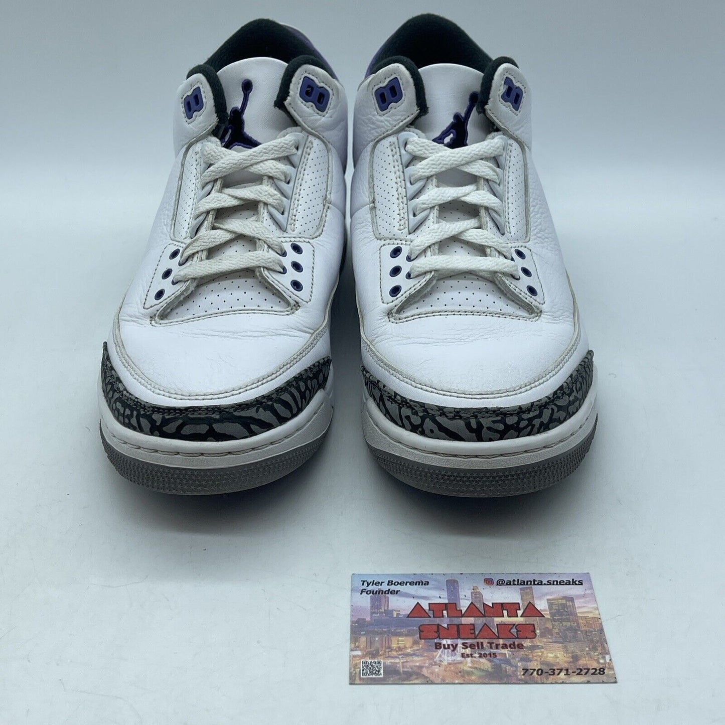 Size 9 - Jordan 3 Retro Mid Dark Iris Purple Suede White Leather (CT8532-105)