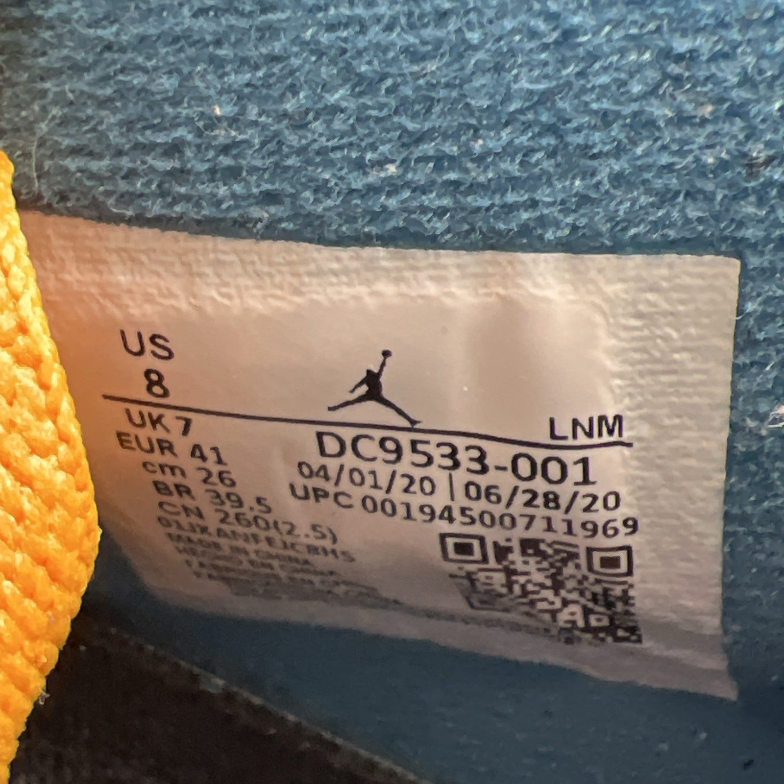 Size 8 - Air Jordan 4 Retro x Union LA Mid Off Noir (DC9533-001)