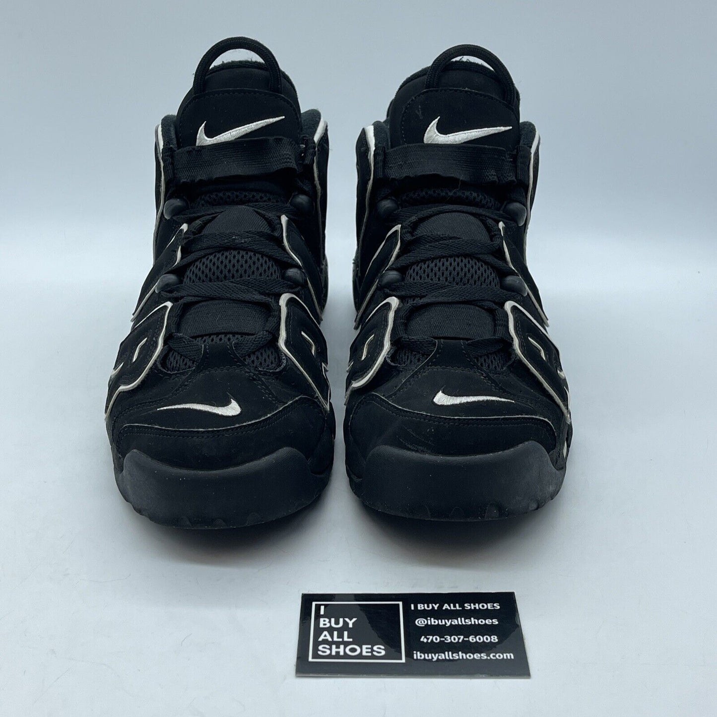Size 10 - Nike Air More Uptempo Release Black White Suede (414962-002)