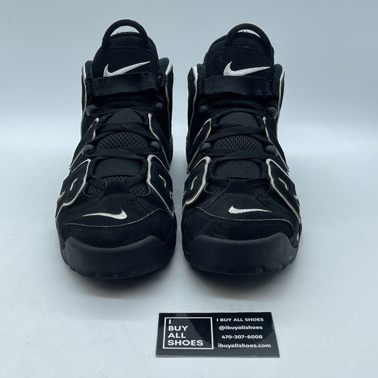 Size 10 - Nike Air More Uptempo Release Black White Suede (414962-002)