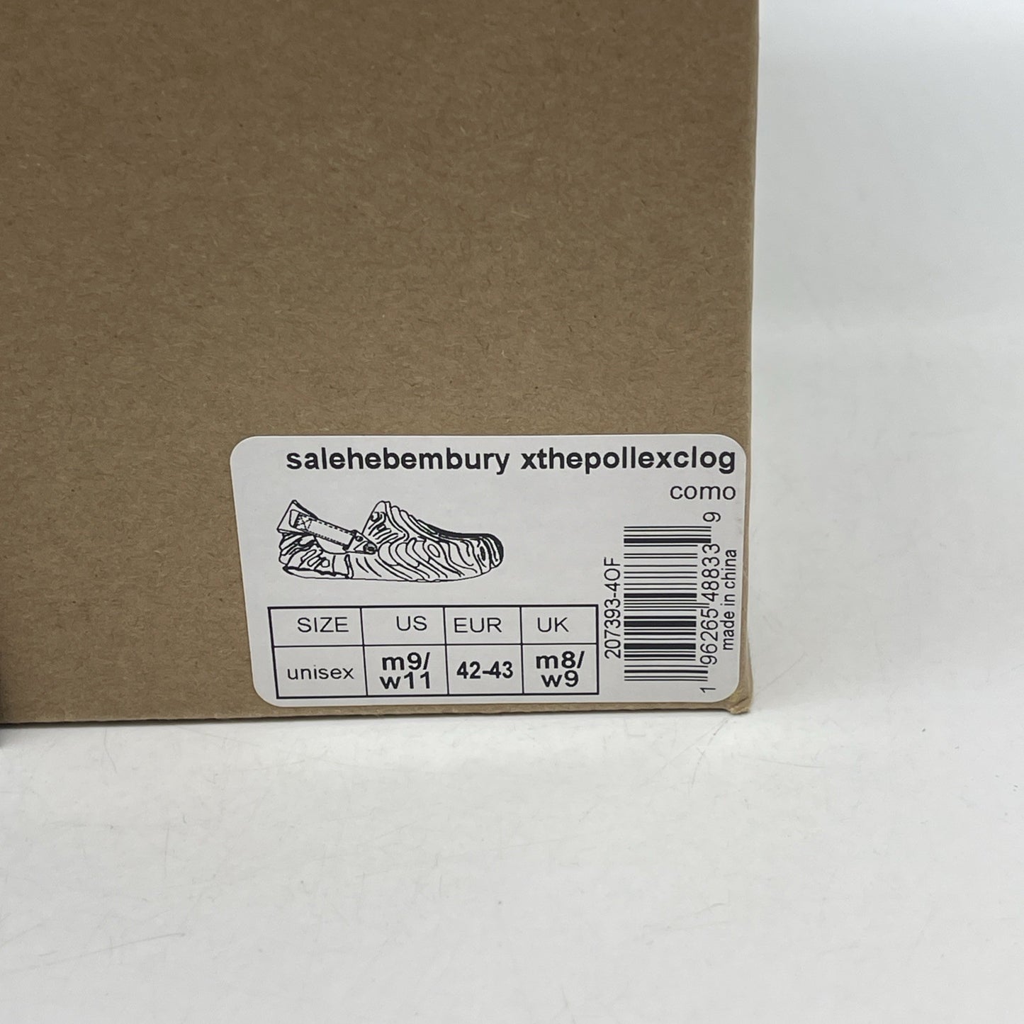 Size 9 - Crocs x Salehe Bembury Pollex Clog Como Blue (207393-40F)