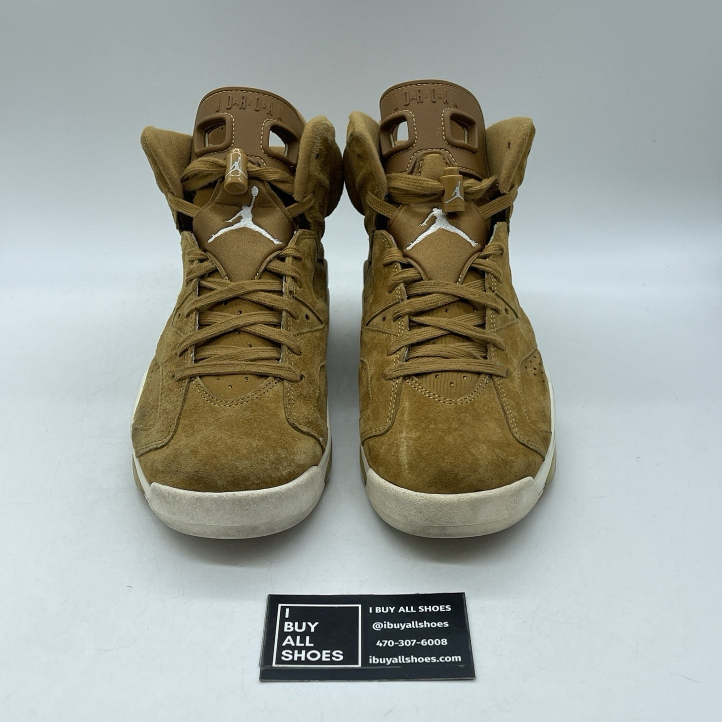 Size 9.5 - Air Jordan 6 Retro Wheat Brown White Suede (384664-705)