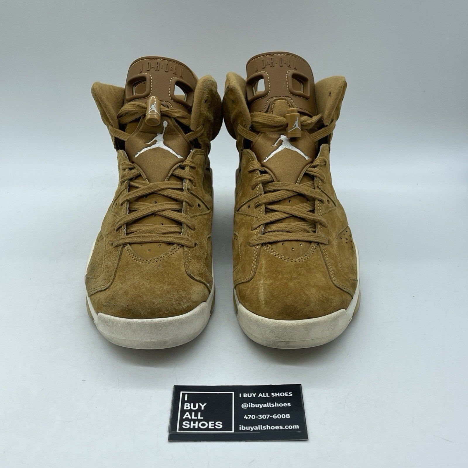 Size 9.5 - Air Jordan 6 Retro Wheat Brown White Suede (384664-705)