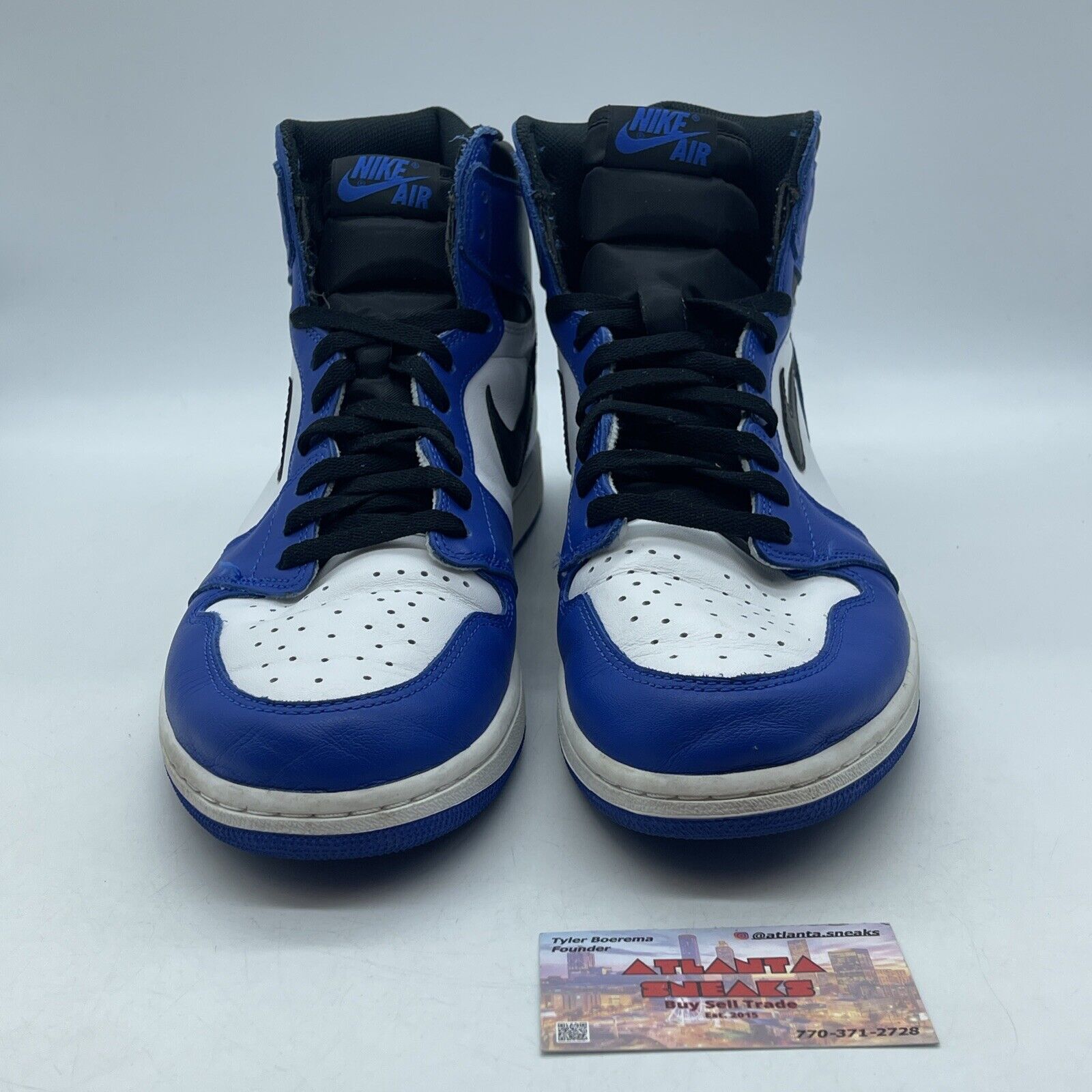 Size 13 - Jordan 1 Retro High OG Game Royal 2018 White Blue Black (555088-403)