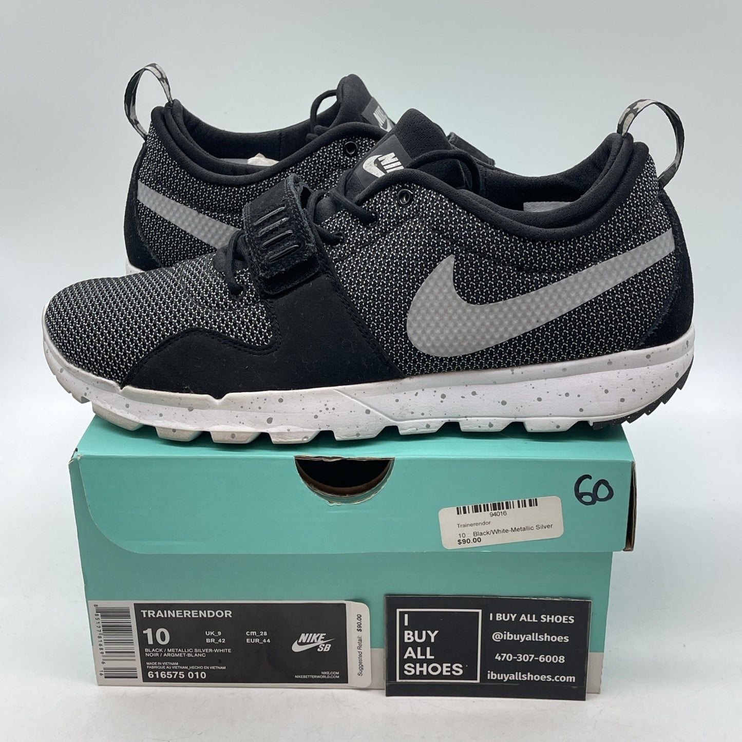 Size 10 - Nike SB Trainernedor Gray (616575-010)