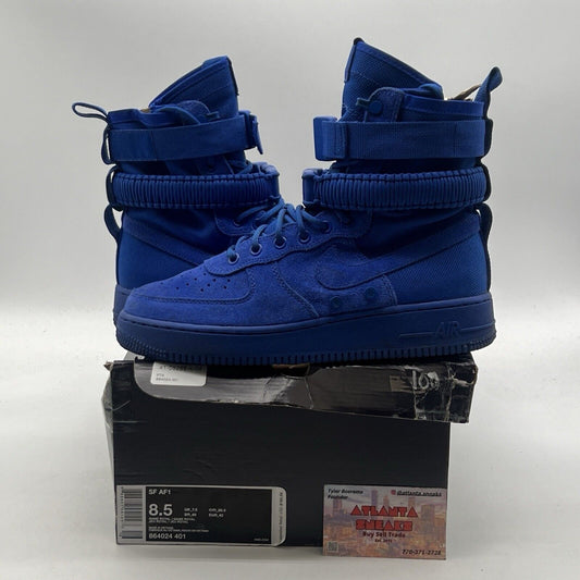 Size 8.5 - Nike SF Air Force 1 Game Royal Blue Suede (864024-401)