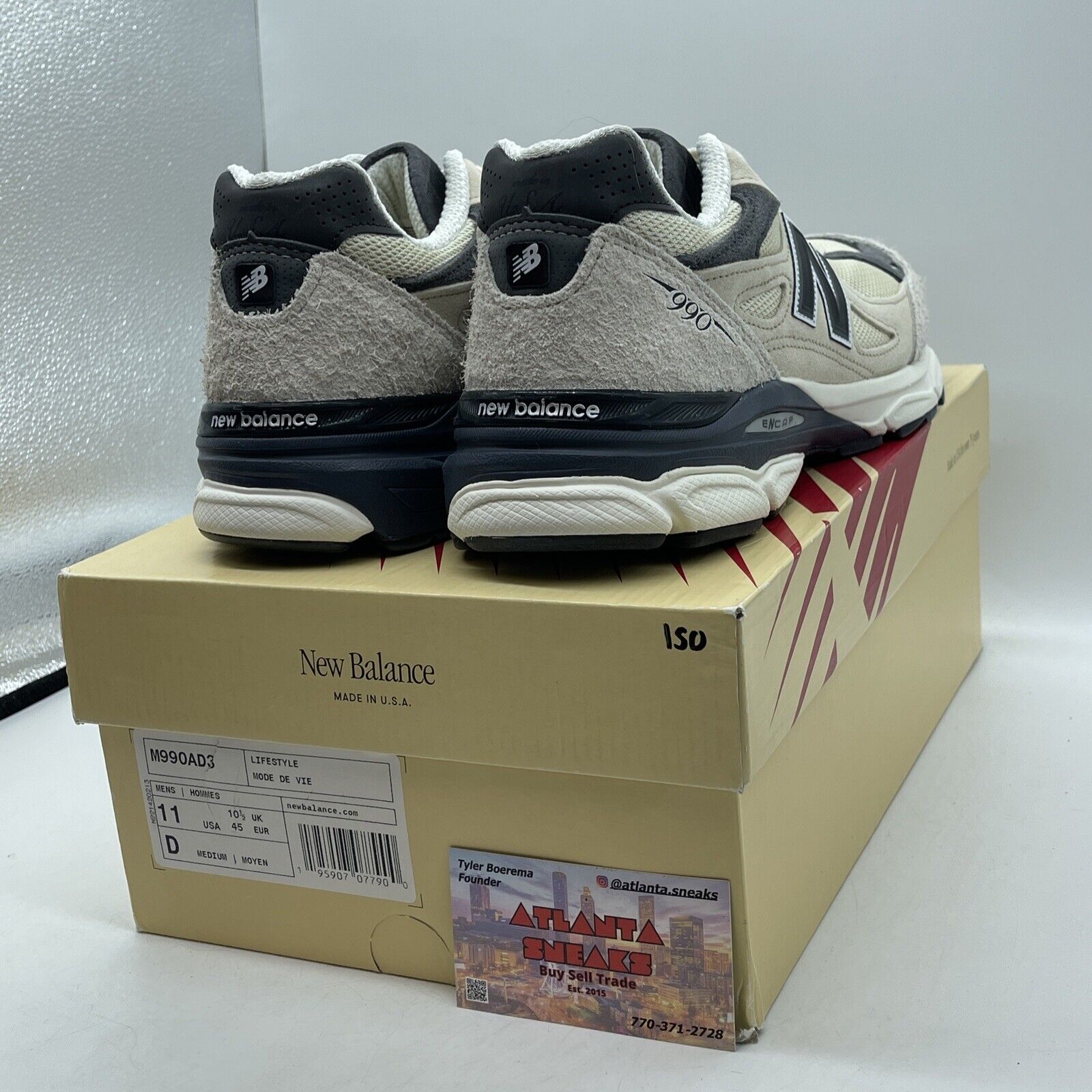 Size 11 - New Balance Teddy Santis x 990v3 Made in USA Moonbeam Grey (M990AD3)