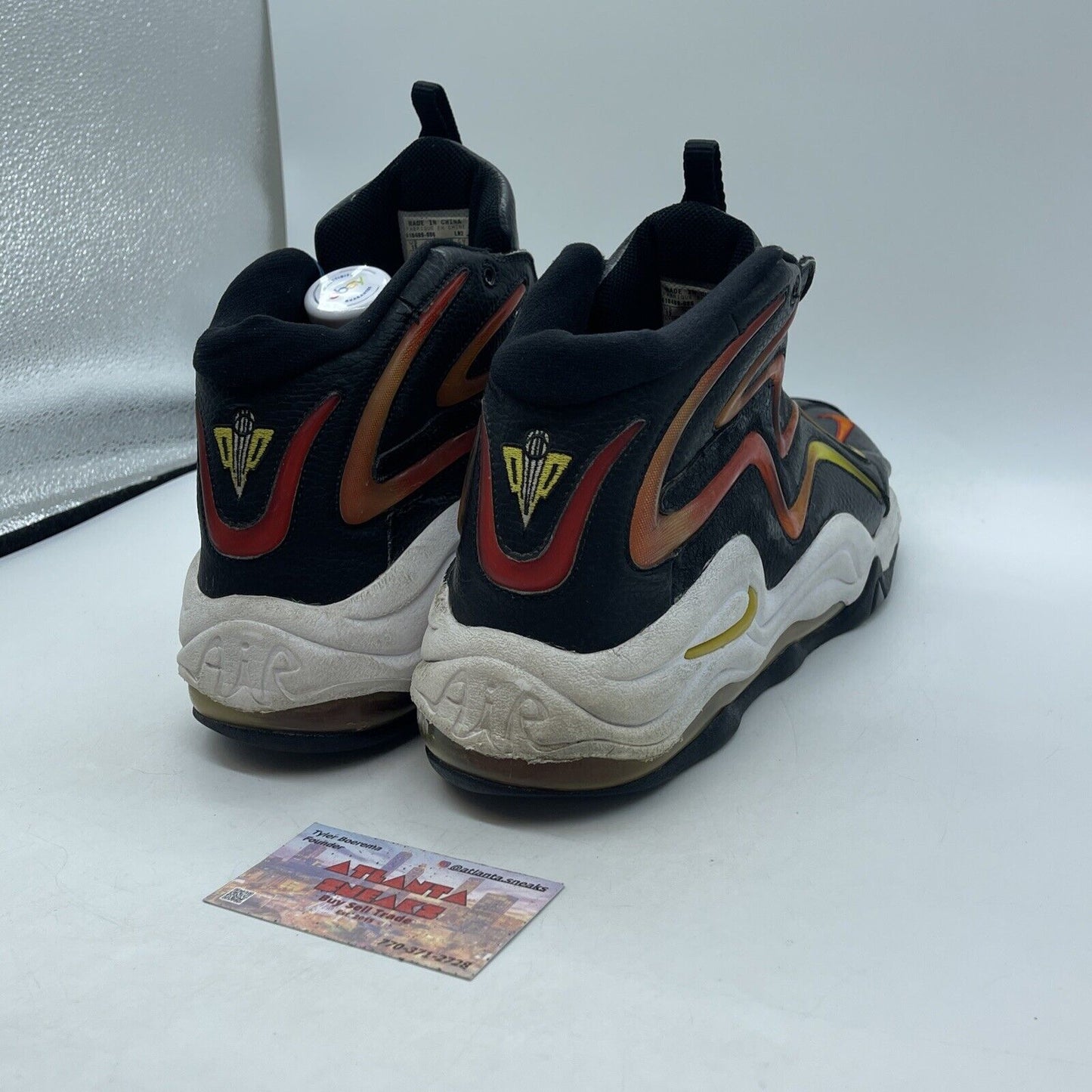 Size 13 - Nike Air Pippen 1 Sunset Black Yellow White Leather (410489-086)