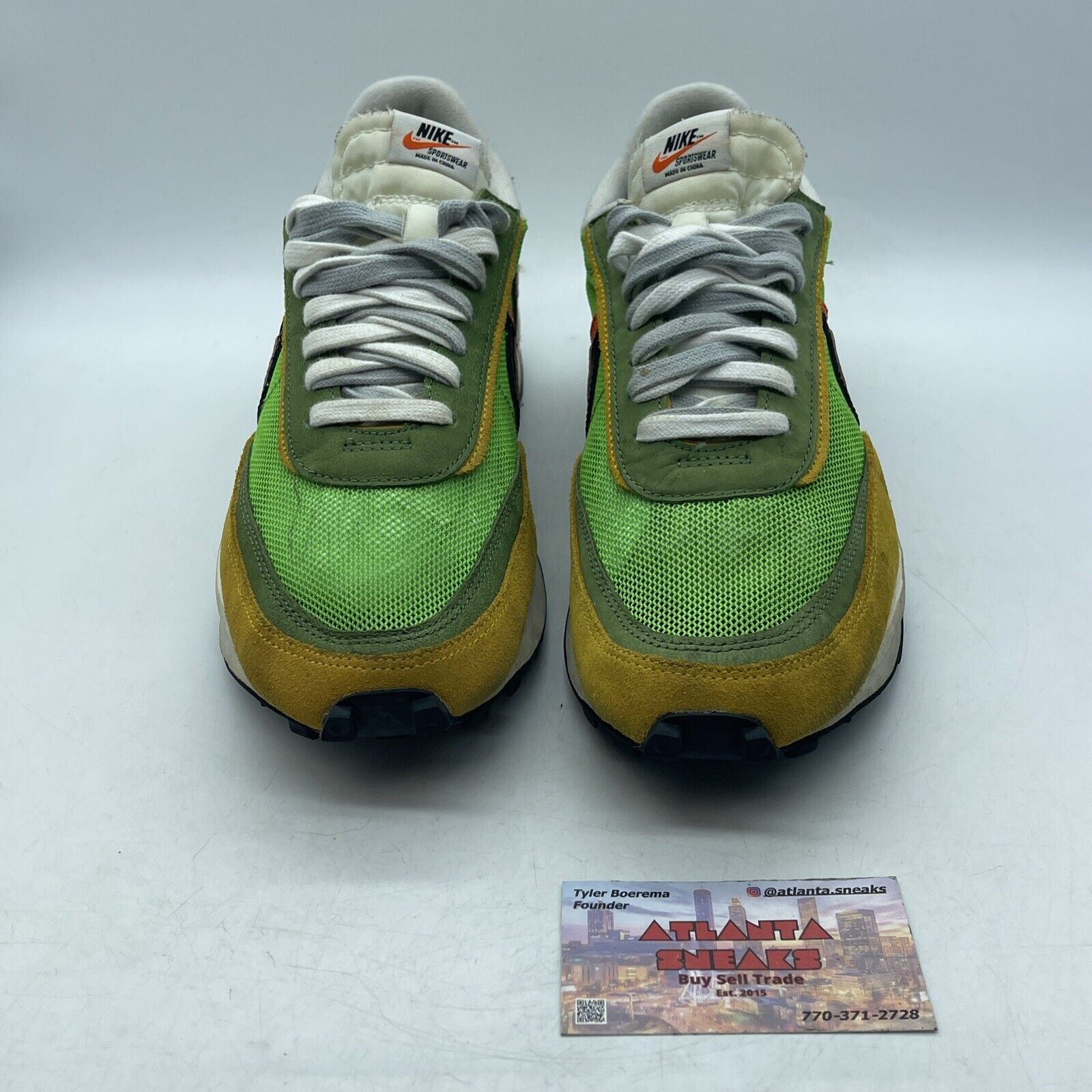 Size 10.5 - Nike sacai x LDWaffle Green Gusto Yellow Orange Black (BV0073-300)