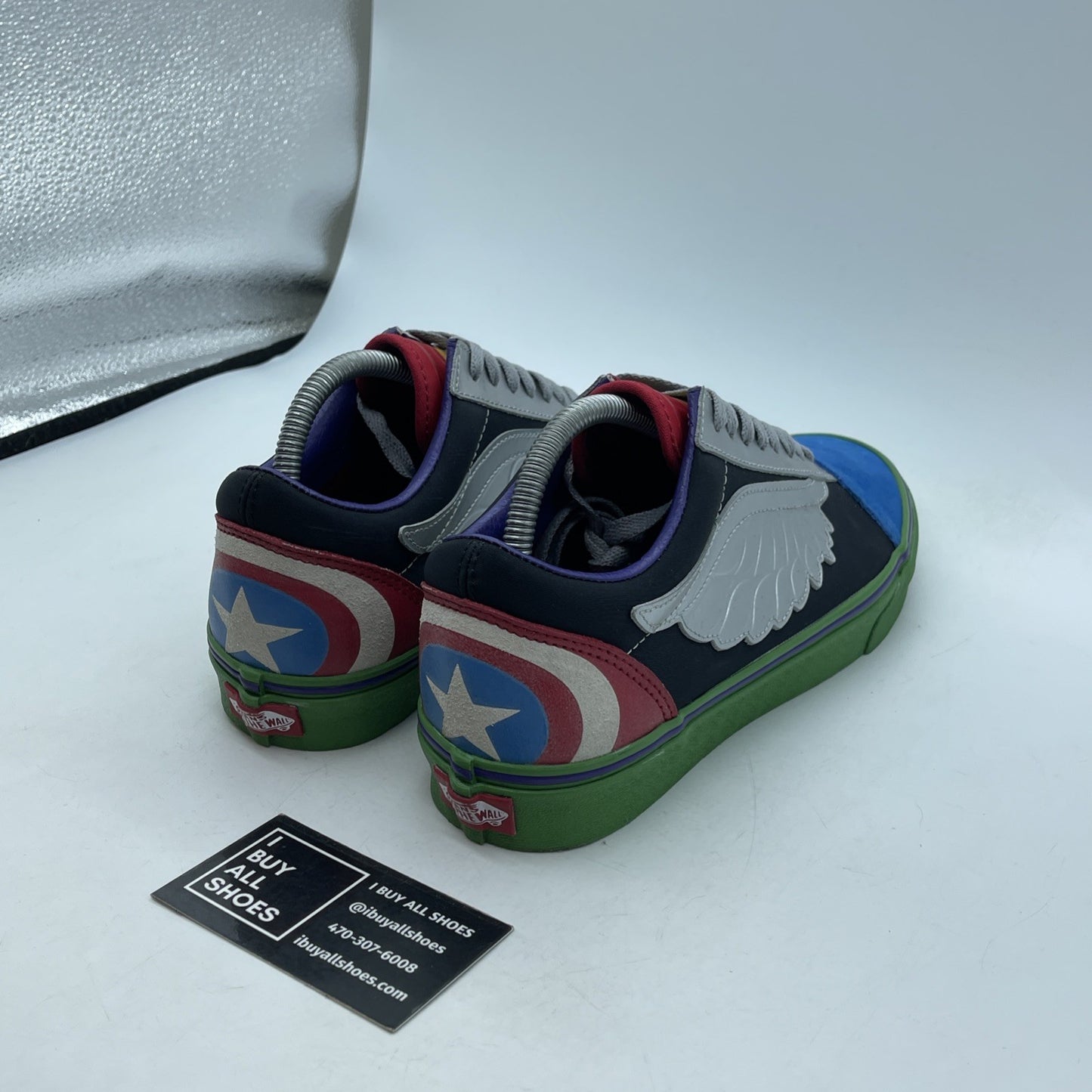 Size 9 - Vans Marvel Avengers Old Skool Captain America Suede (721356)