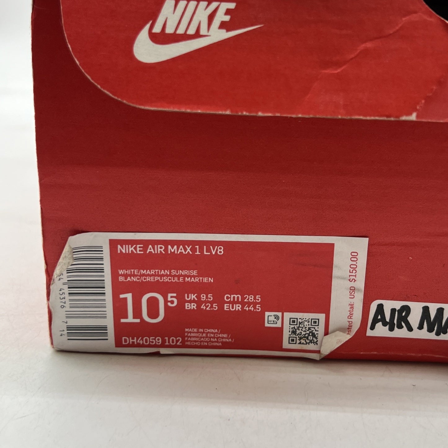 Size 10.5 - Nike Air Max 1 LV8 Martian Sunrise (DH4059-102)