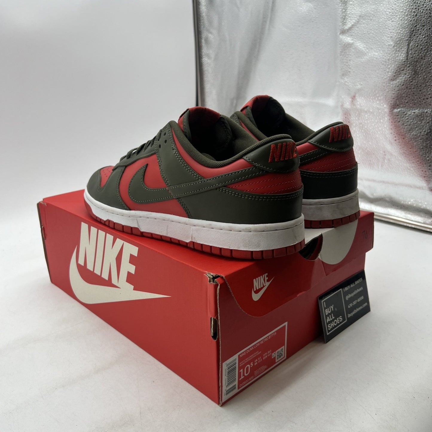 Size 10.5 - Nike Dunk Low Cargo Khaki Mystic Red (DV0833-600)