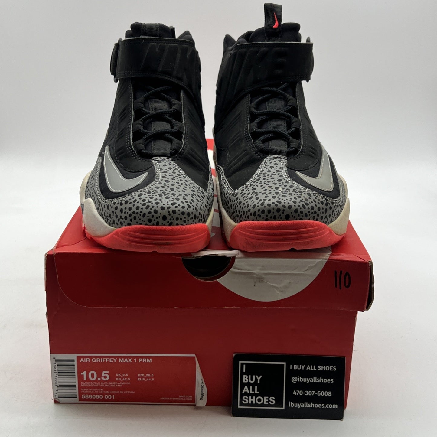 Size 10.5 - Nike Air Griffey Max 1 Prm Safari (586090-001)