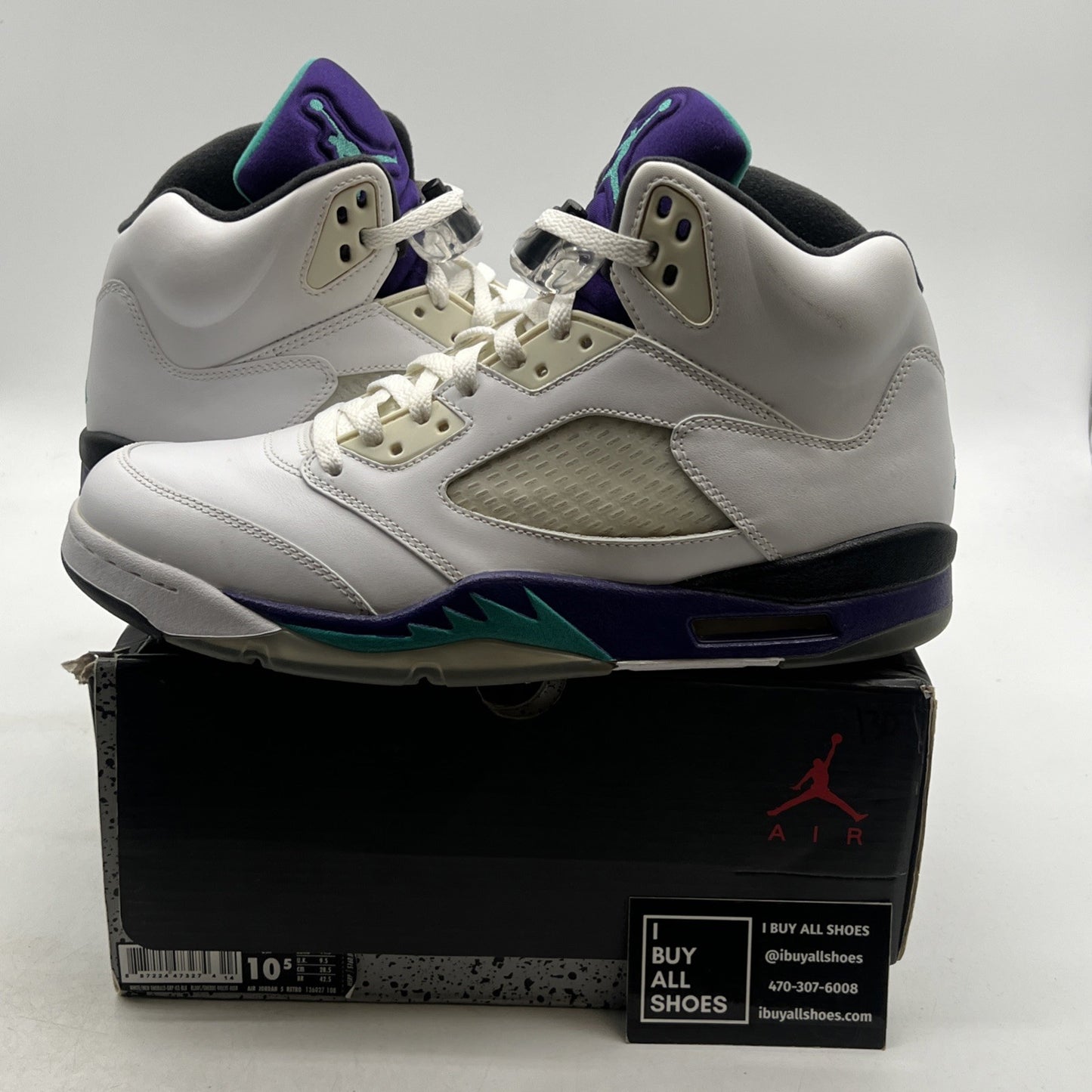 Size 10.5 - Air Jordan 5 Retro Grape 2013 (136027-108)