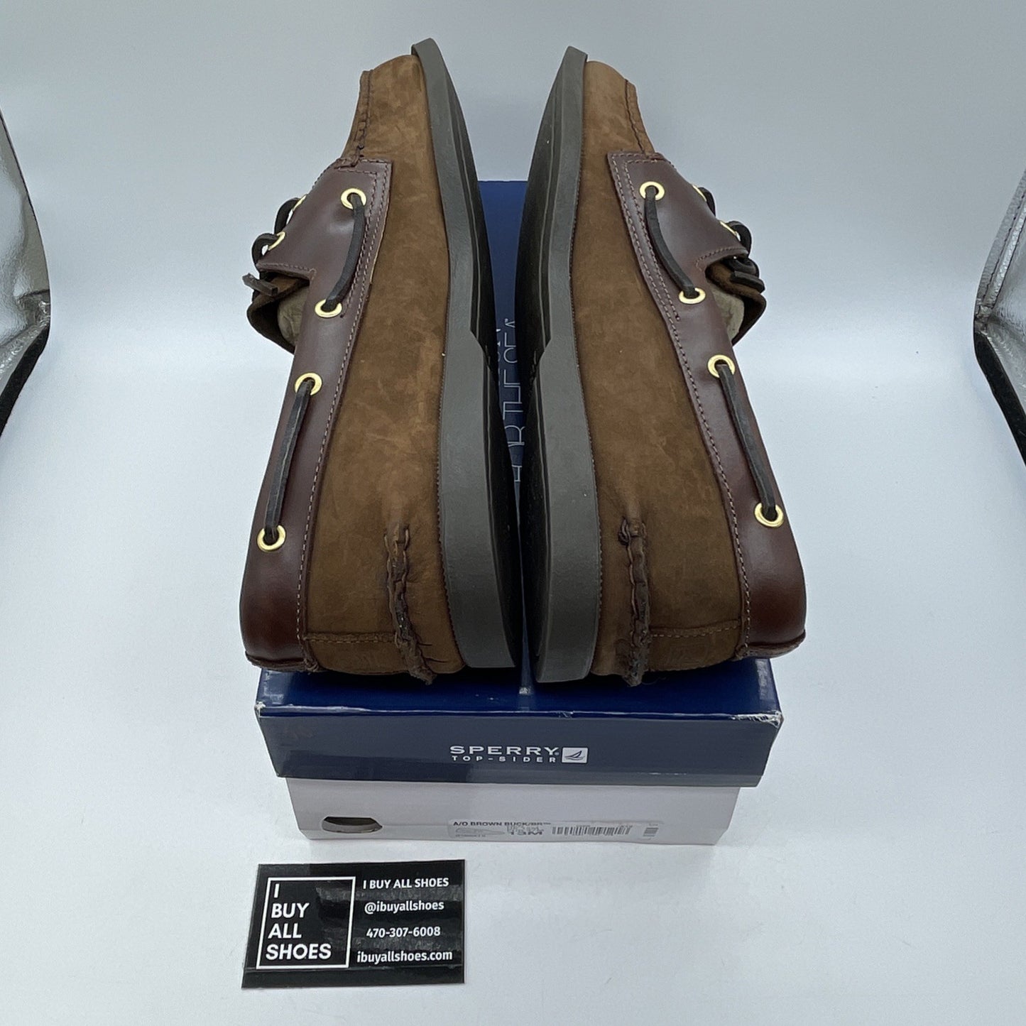 Size 13 - Sperry A/O 2-EYE LEATHER Brown Suede (0195412)