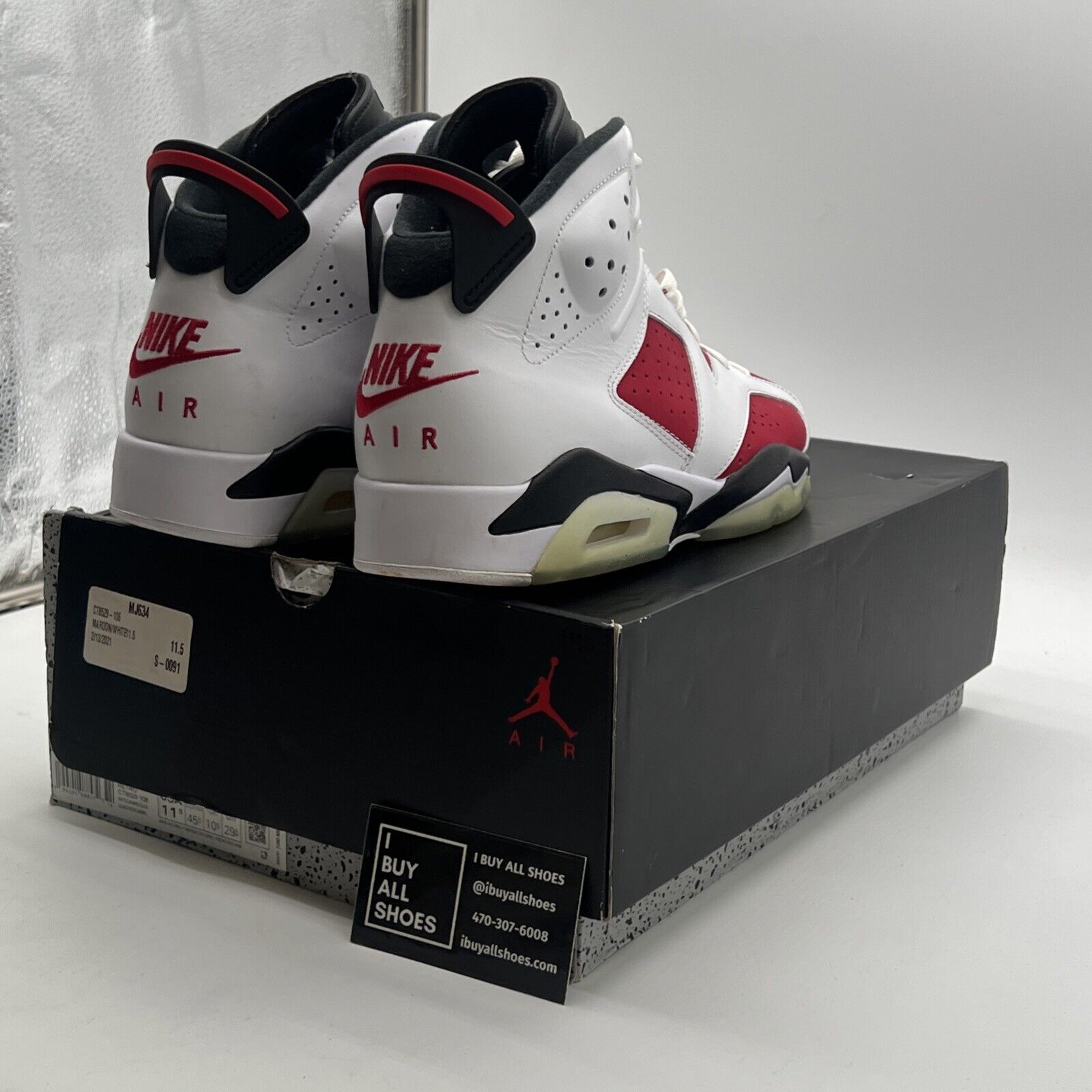 Size 11.5 - Air Jordan 6 Retro OG Mid Carmine (CT8529-106)