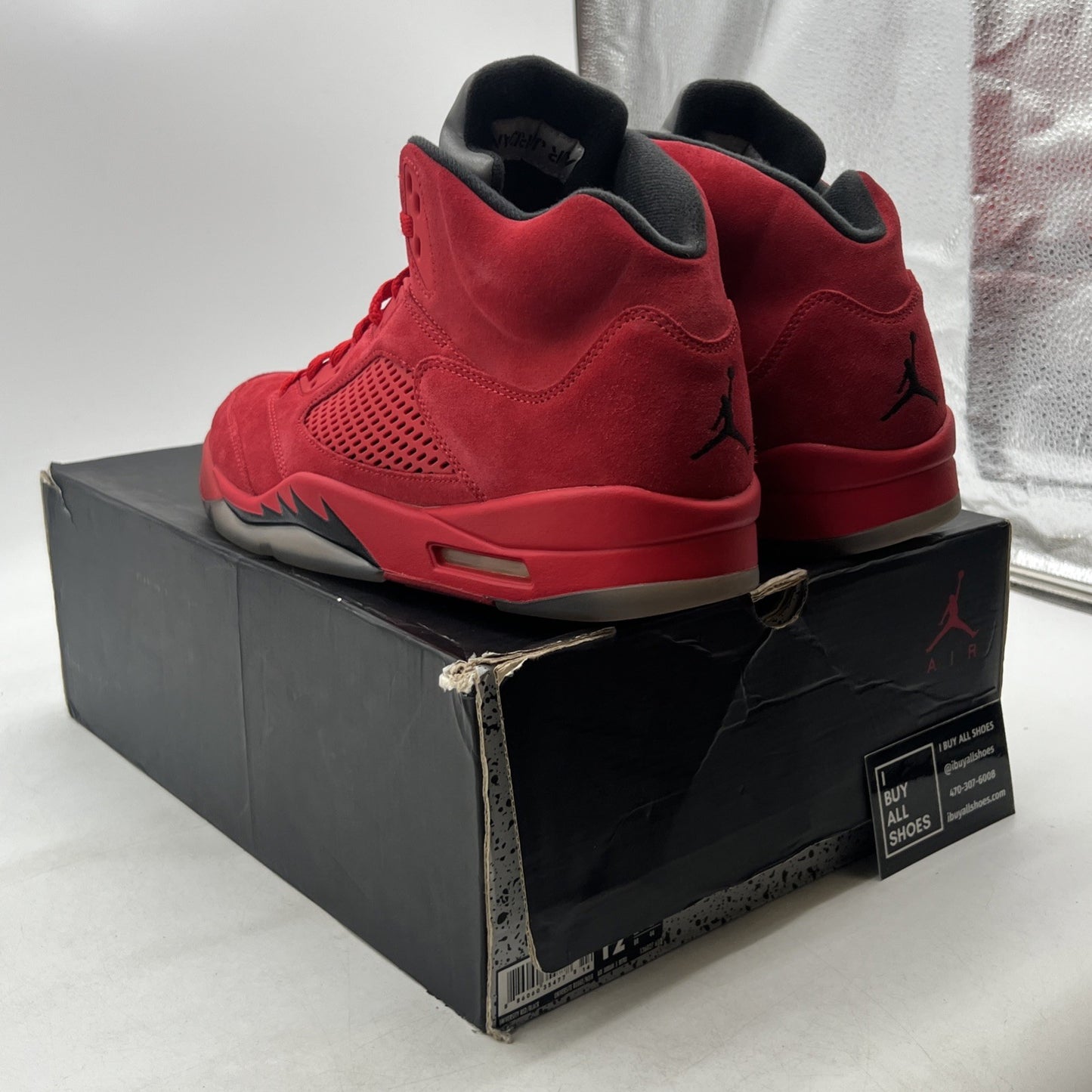 Size 12 - Air Jordan 5 Retro Red Suede (136027-602)