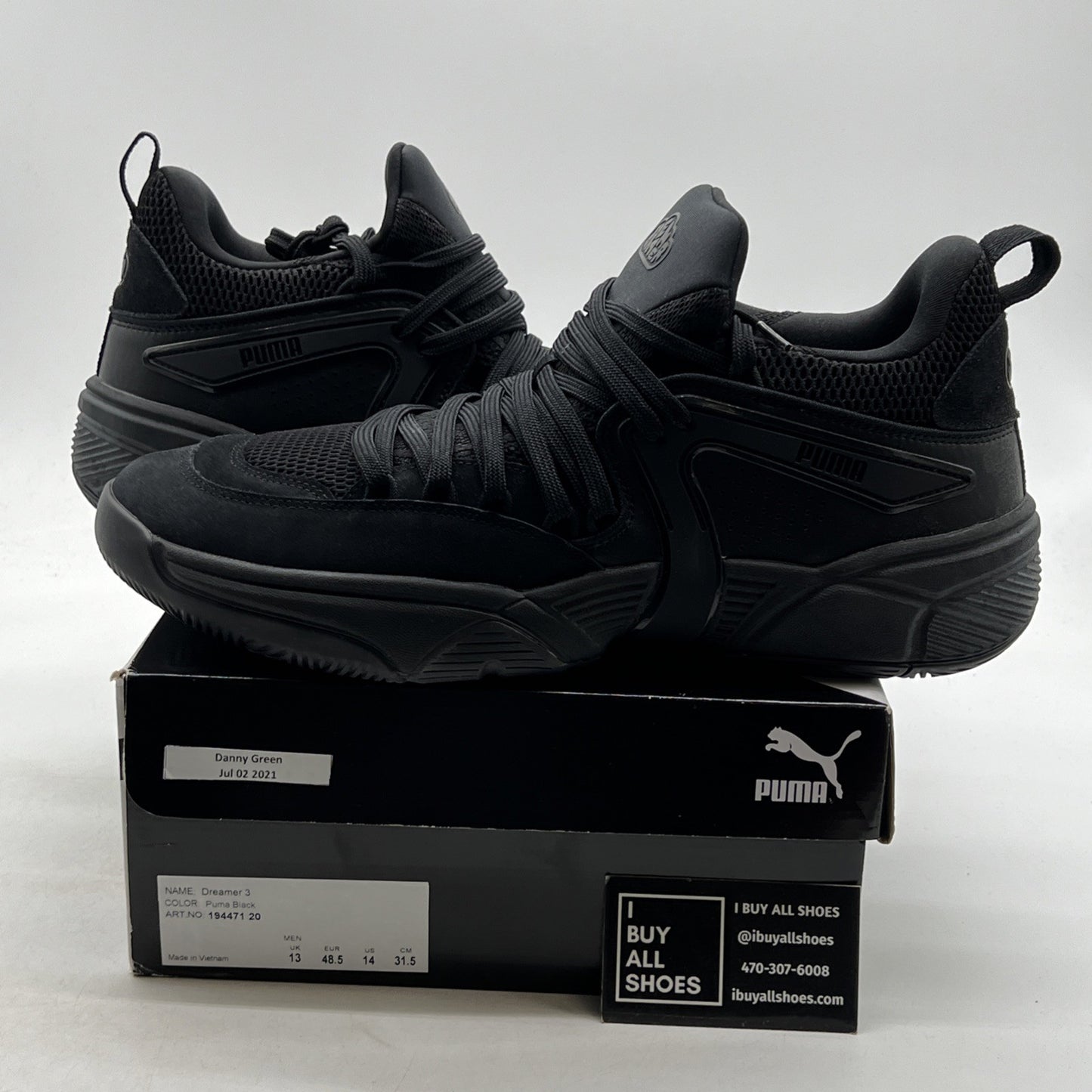 Size 13 - PUMA Dreamer 3 Mid tops: Triple Black (194471-20)