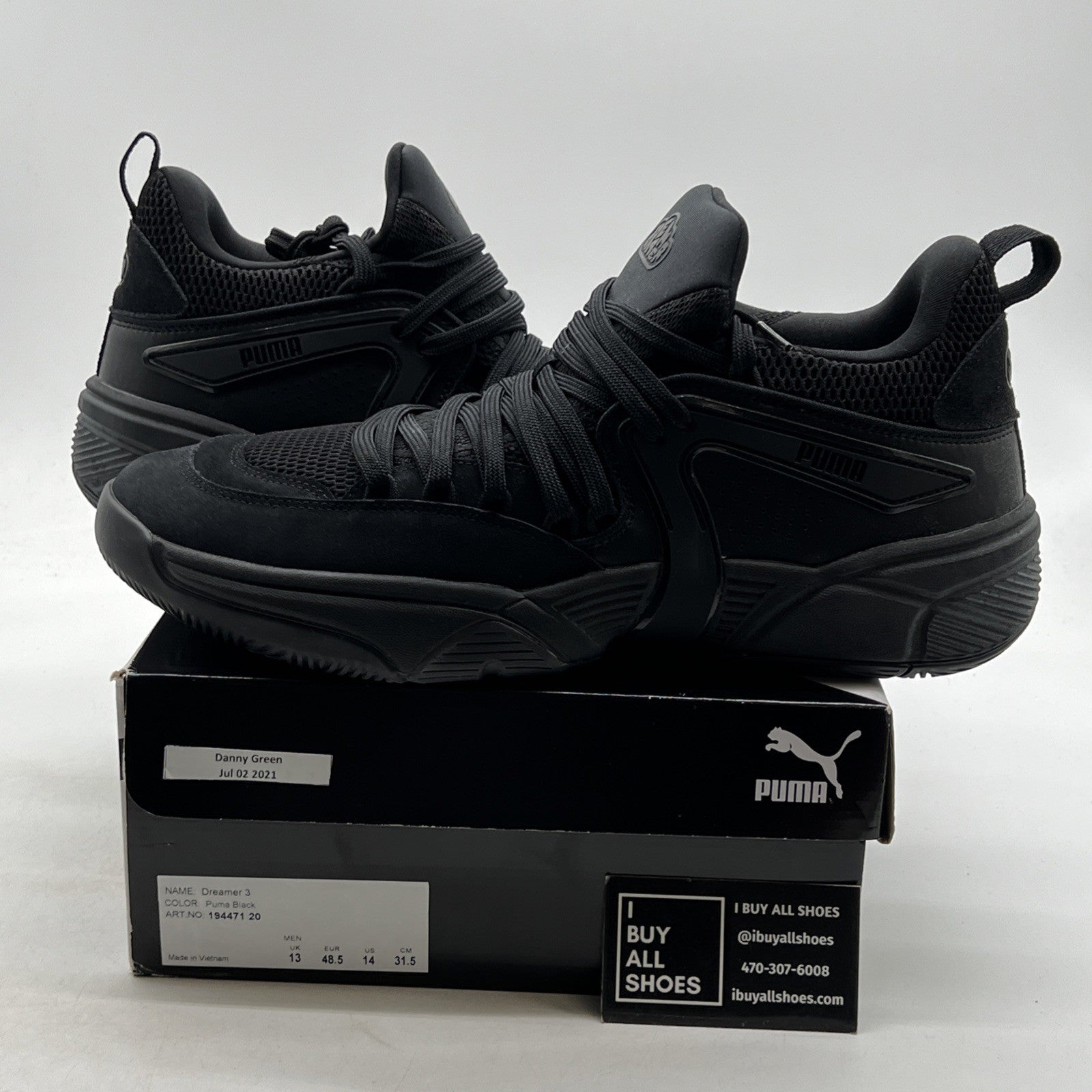 Size 13 - PUMA Dreamer 3 Mid tops: Triple Black (194471-20)