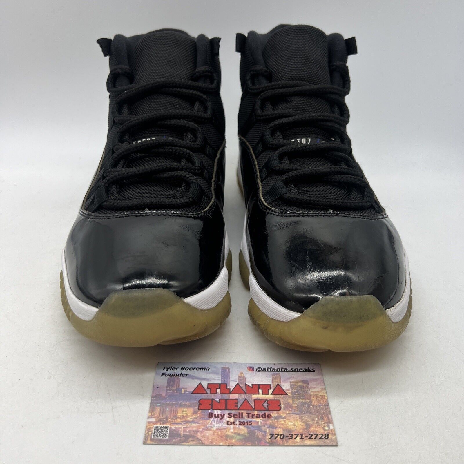 Size 10 - Jordan 11 Retro High Space Jam Black White (378037-003)