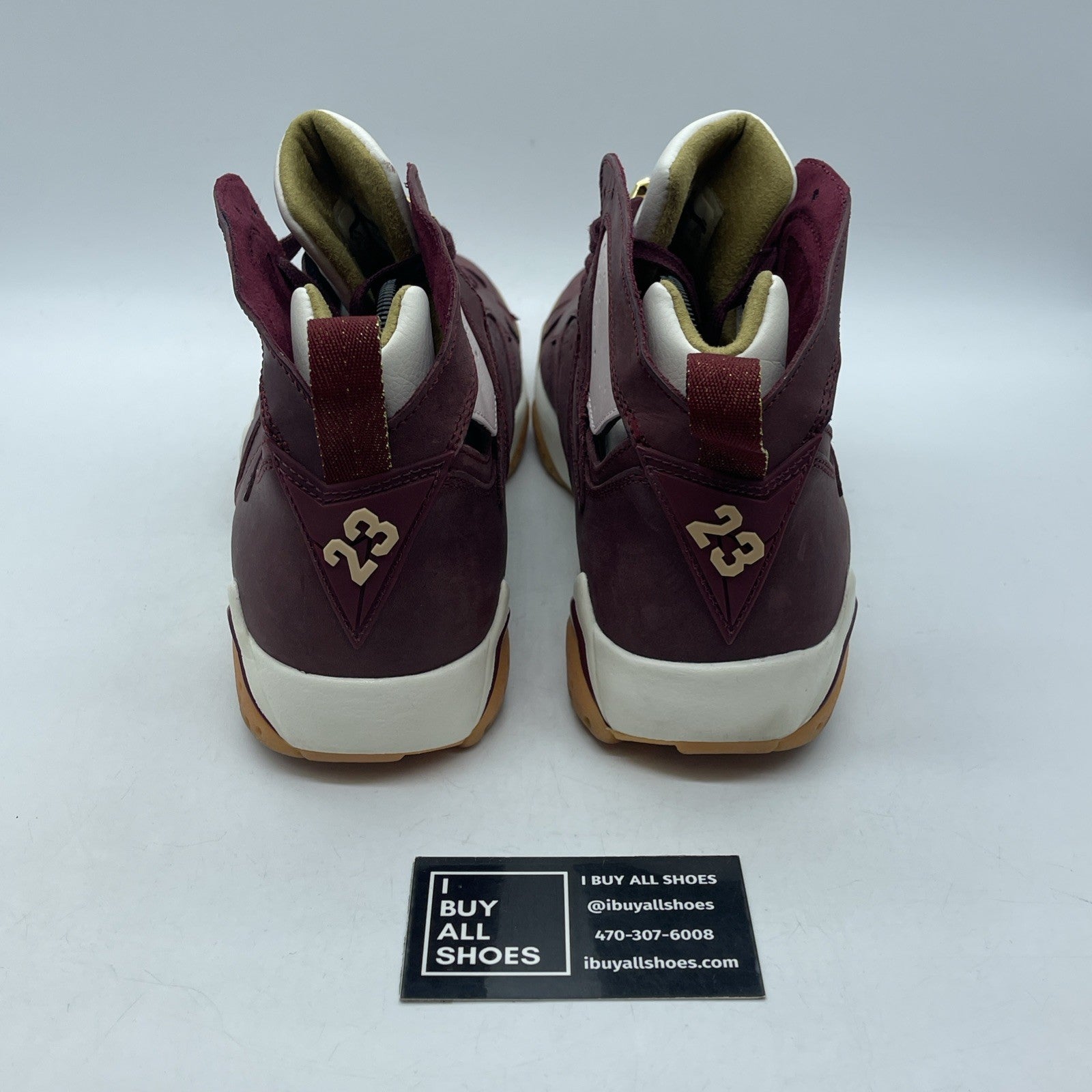 Size 9.5 - Air Jordan 7 Retro Cigar Burgundy White Leather (725093-630)