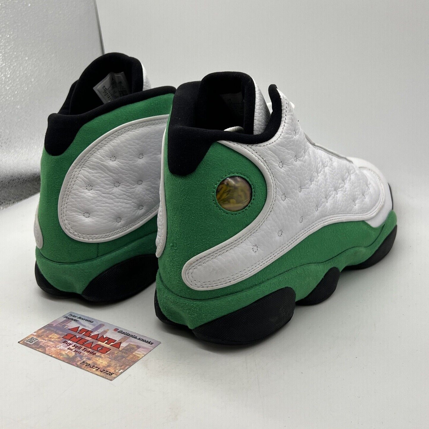 Size 13 - Jordan 13 Retro Lucky Green 2020 - DB6537-113 Black White Leather