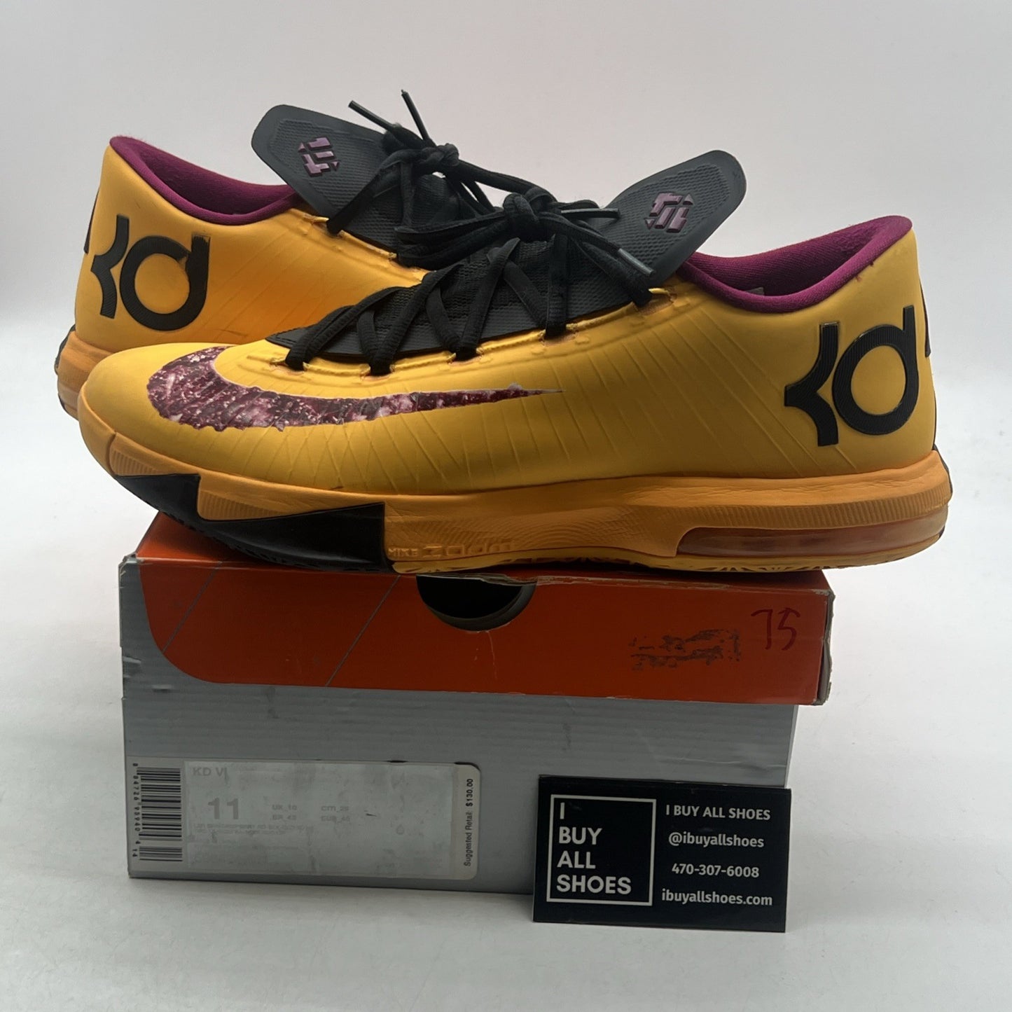 Size 11 - Nike KD 6 2013 Peanut Butter & Jelly (599424-801)