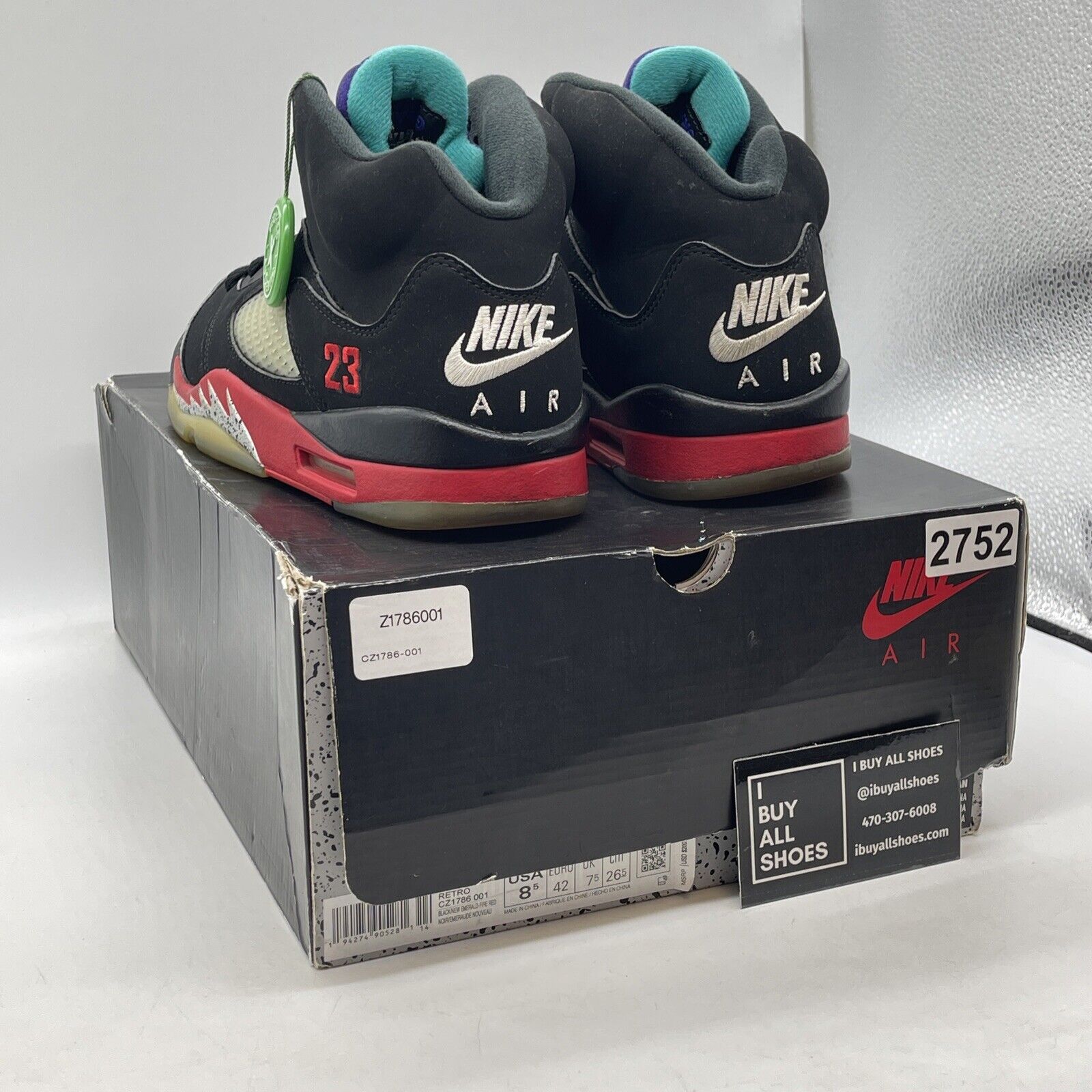 Size 8.5 - Jordan 5 Retro Top 3 Black Red Purple White Blue Suede (CZ1786-001)