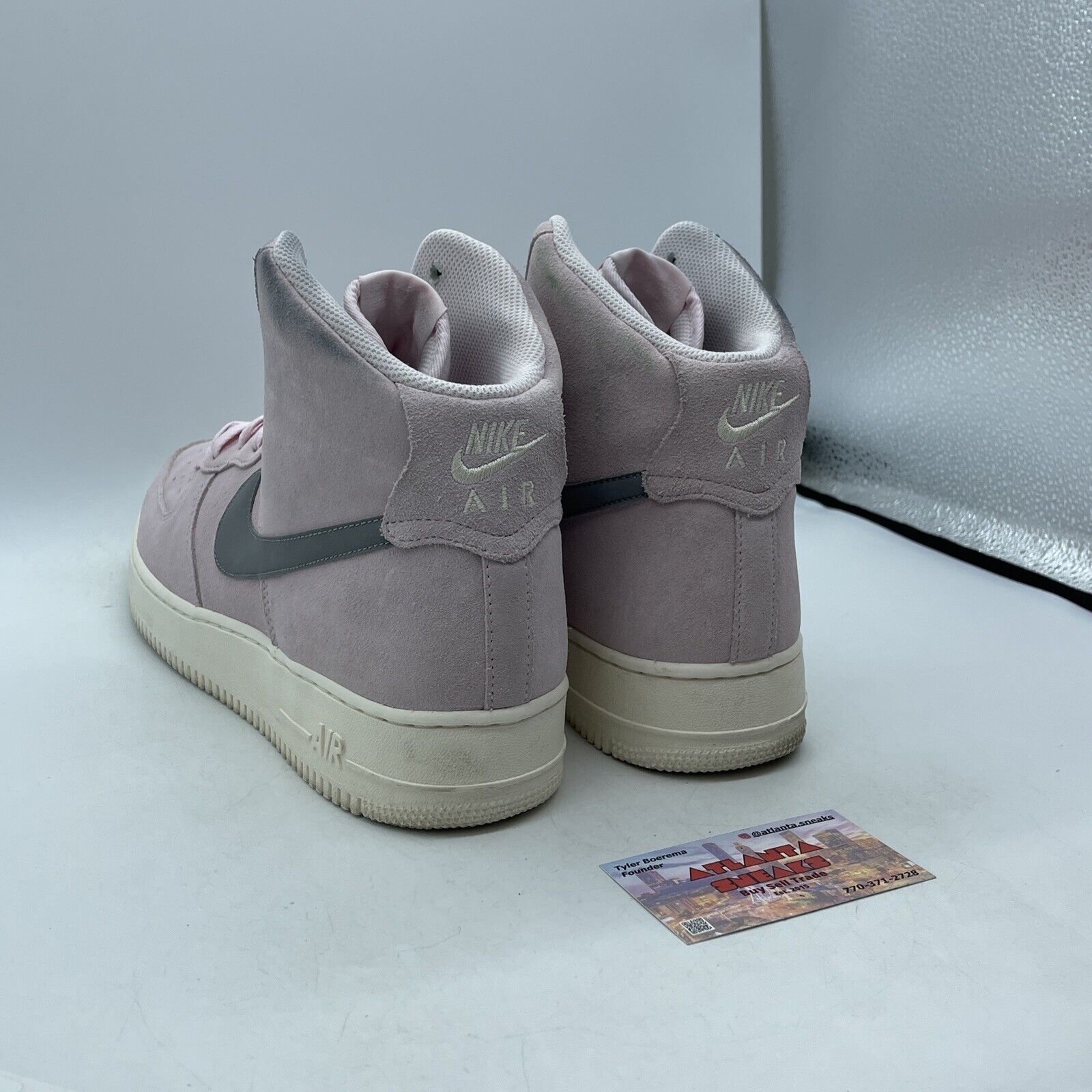 Size 12 - Nike Air Force 1 '07 High Arctic Pink Grey Suede White (315121-611)