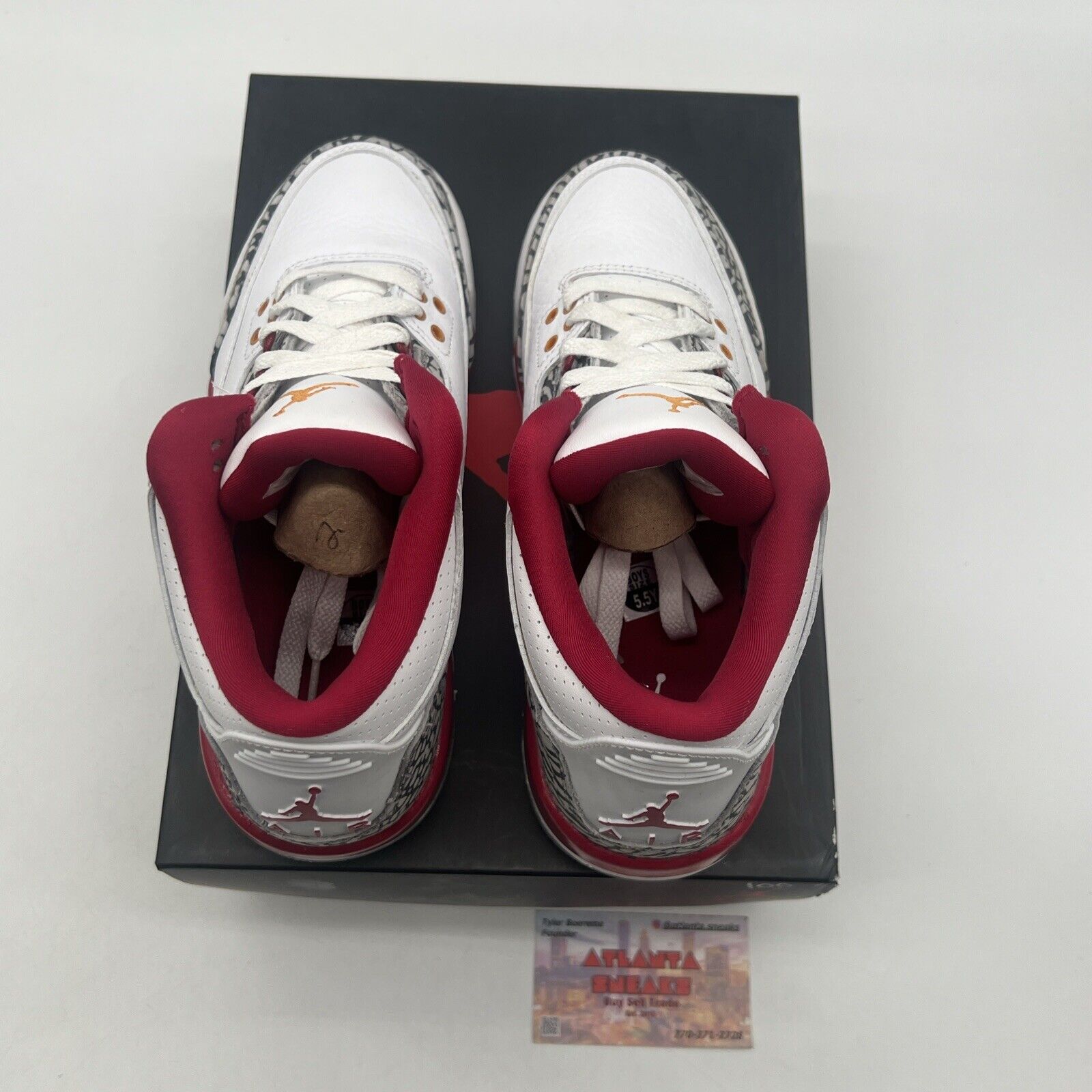 Size 5.5Y - Jordan 3 Retro Mid Cardinal Red White Yellow (398614-126)