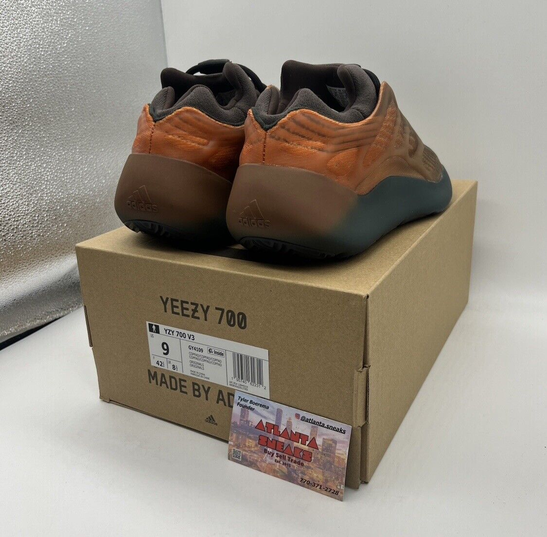 Size 9 - adidas Yeezy 700 V3 Copper Fade Brown Black Brand New Og All DS