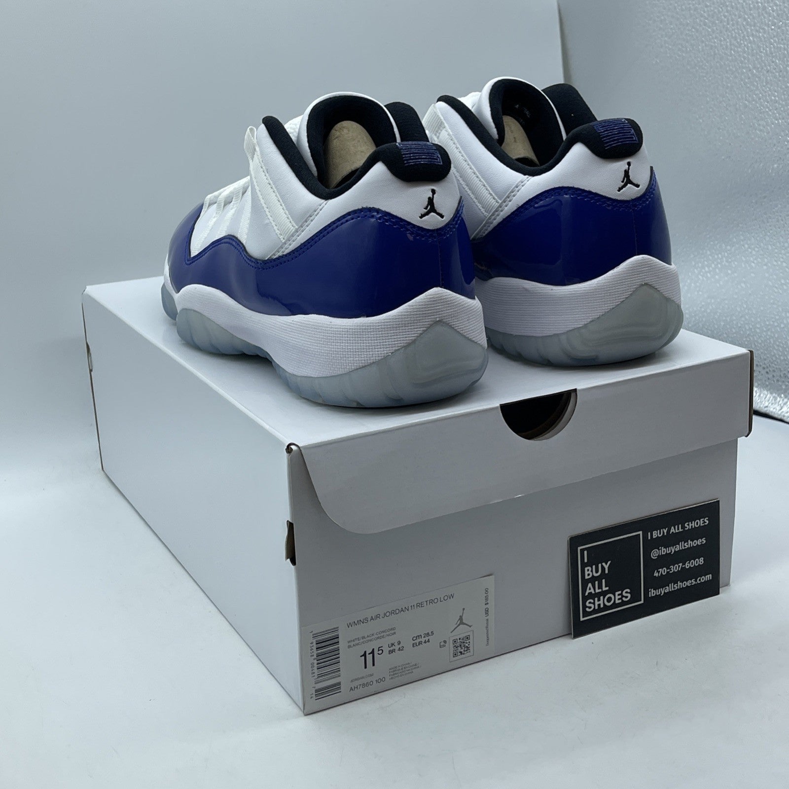 Size 11.5W - Air Jordan 11 Retro Low Concord Sketch Blue White Suede (AH7860-100