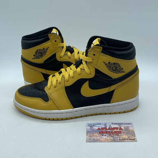 Size 8 - Jordan 1 Retro OG High Pollen Yellow Black White Leather (555088-701)