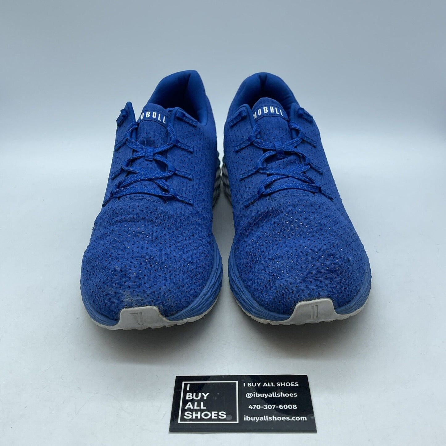 Size 13 - NOBULL Ripstop Runner Shoes White Suede