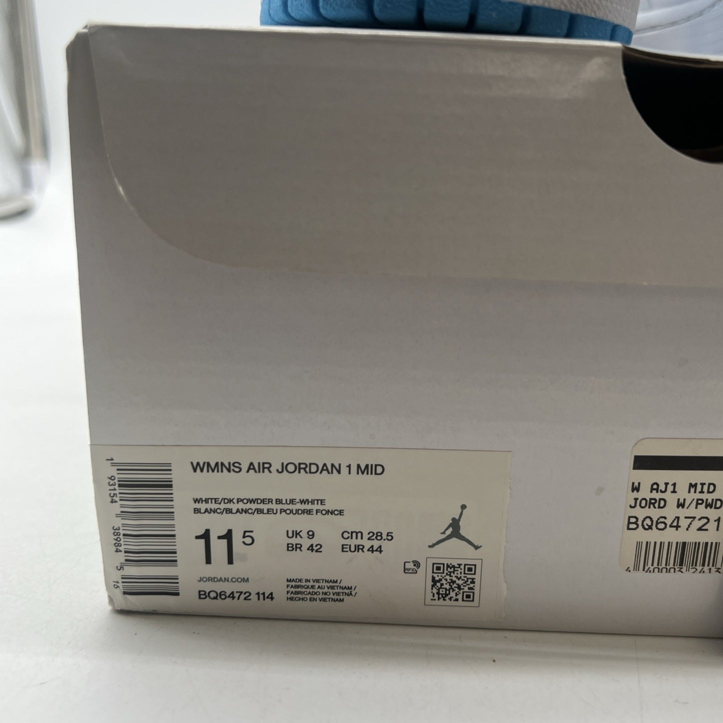 Size 11.5 - Air Jordan 1 Mid UNC W (BQ6472-114)