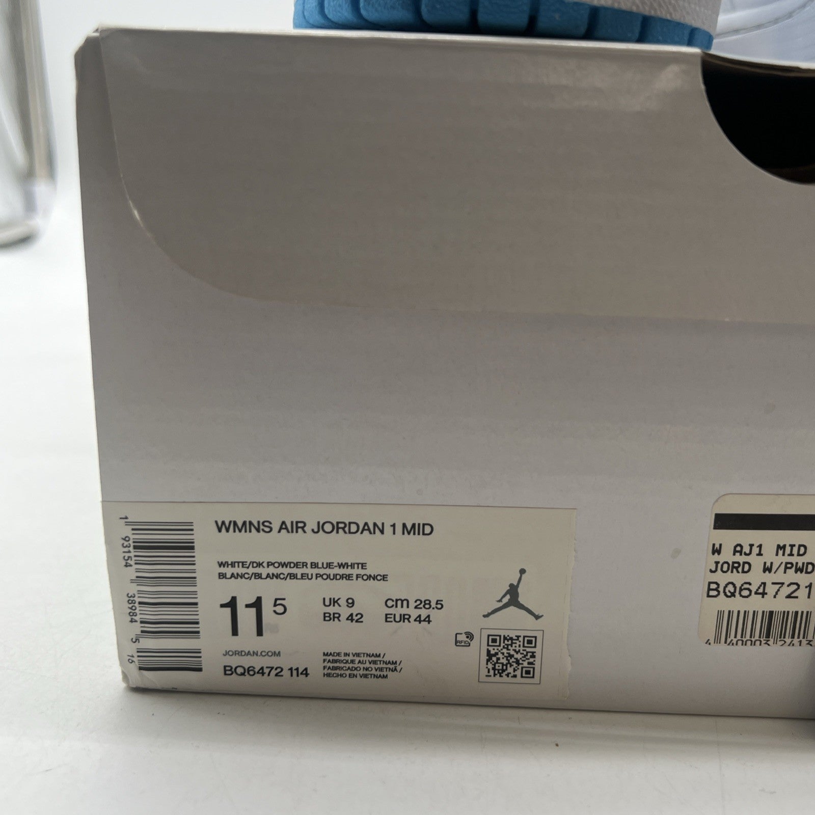 Size 11.5 - Air Jordan 1 Mid UNC W (BQ6472-114)