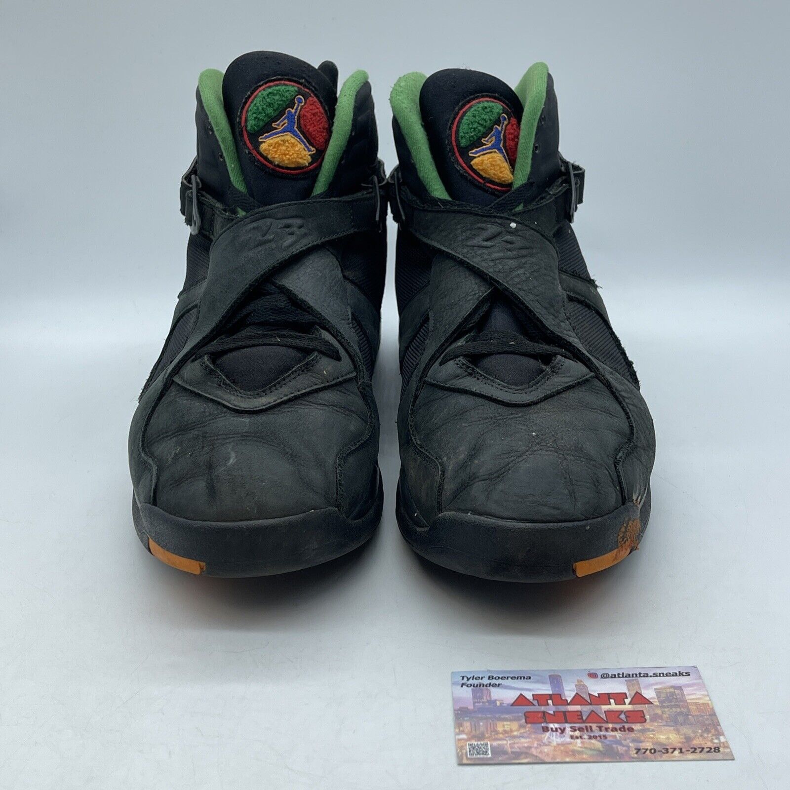 Size 13 - Air Jordan 8 Retro Tinker - Air Raid Black Green Red (305381-004)