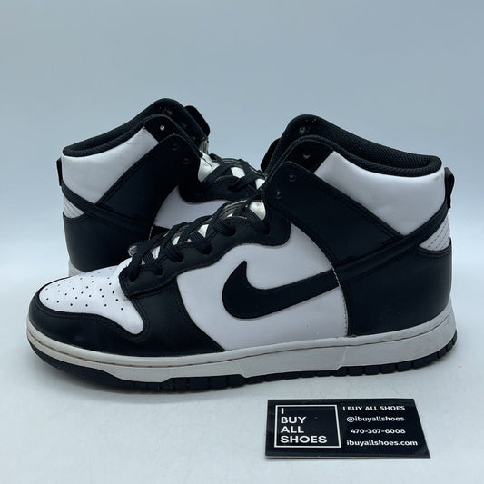 Size 10 - Nike Dunk High Black White Leather (DD1399-105)