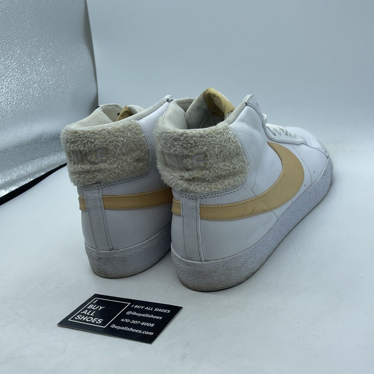 Size 13 - Nike Blazer SB Mid Core Gold Yellow White Leather (CJ6983-102)