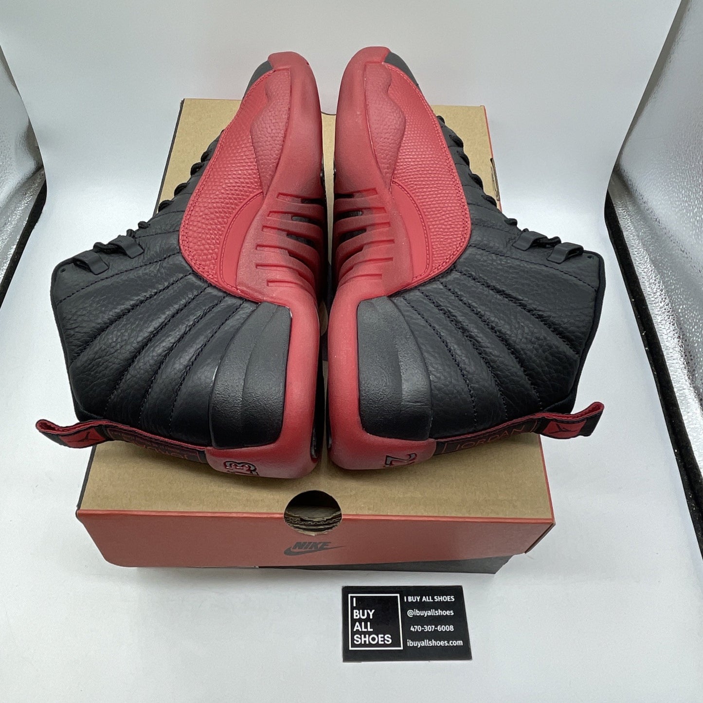 Size 9 - Air Jordan 12 Retro 2025 Flu Game Black Red Leather (CT8013-002)