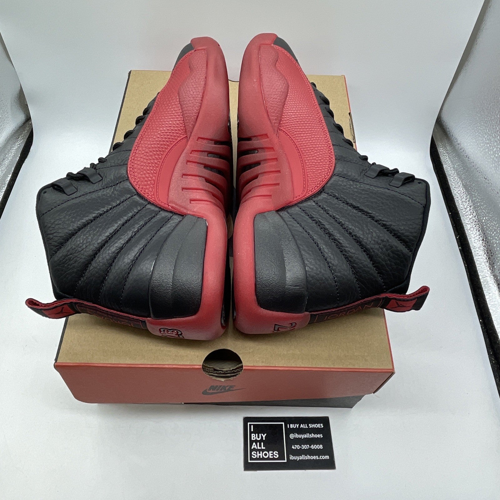 Size 9 - Air Jordan 12 Retro 2025 Flu Game Black Red Leather (CT8013-002)