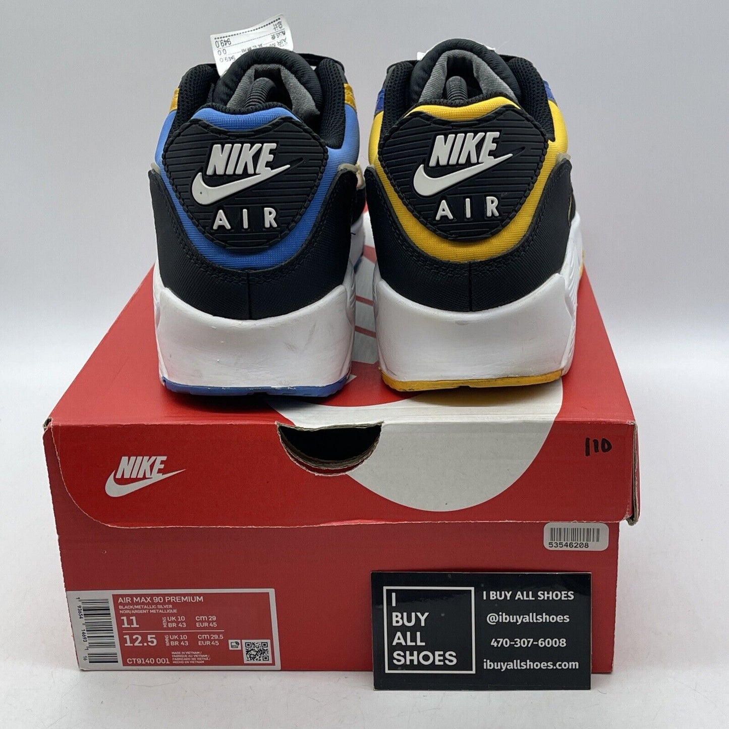 Size 11 - Nike Air Max 90 Shanghai City Pack Black Leather Suede (CT9140-001)
