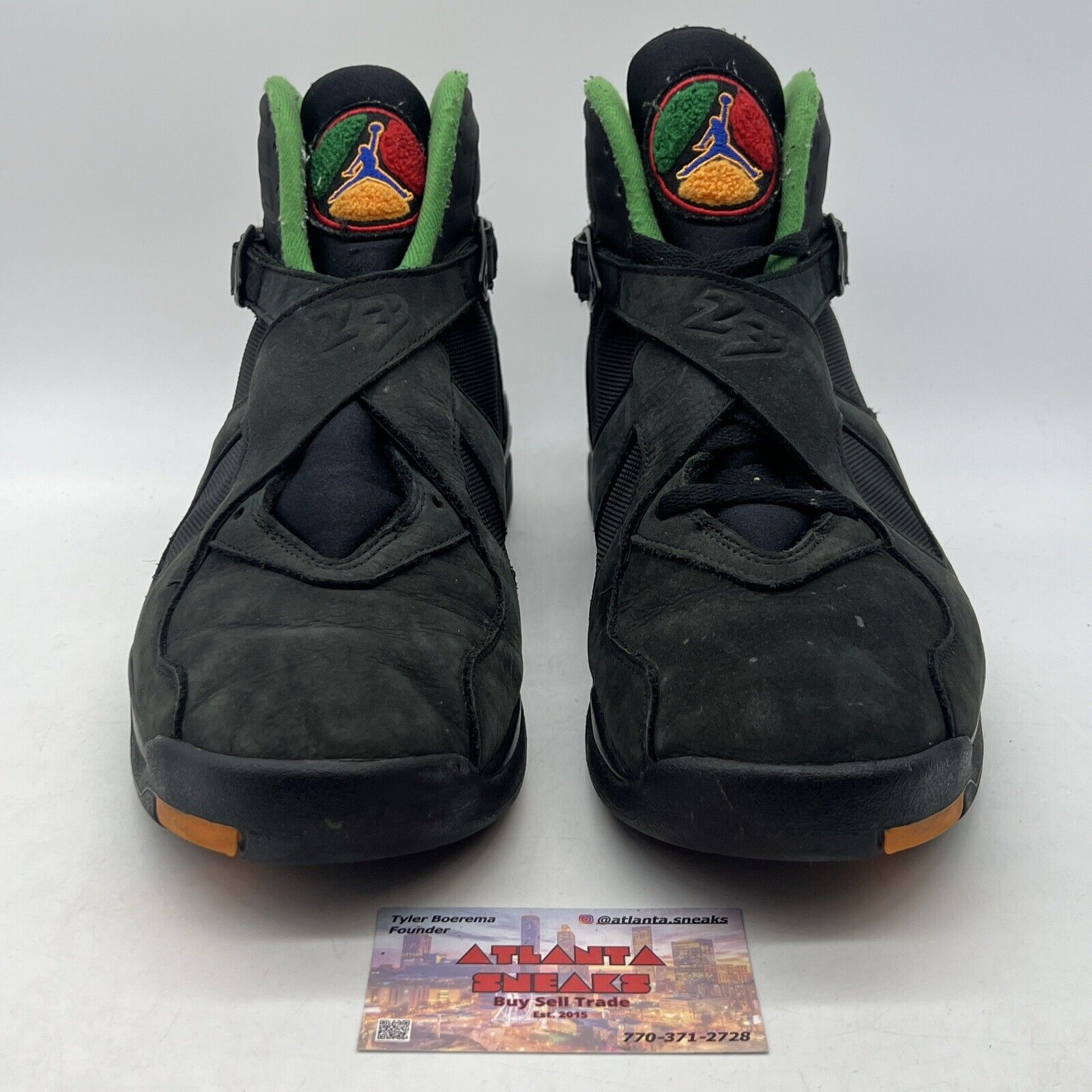 Size 13 - Air Jordan 8 Retro Tinker - Air Raid Green Black Orange (305381-004)