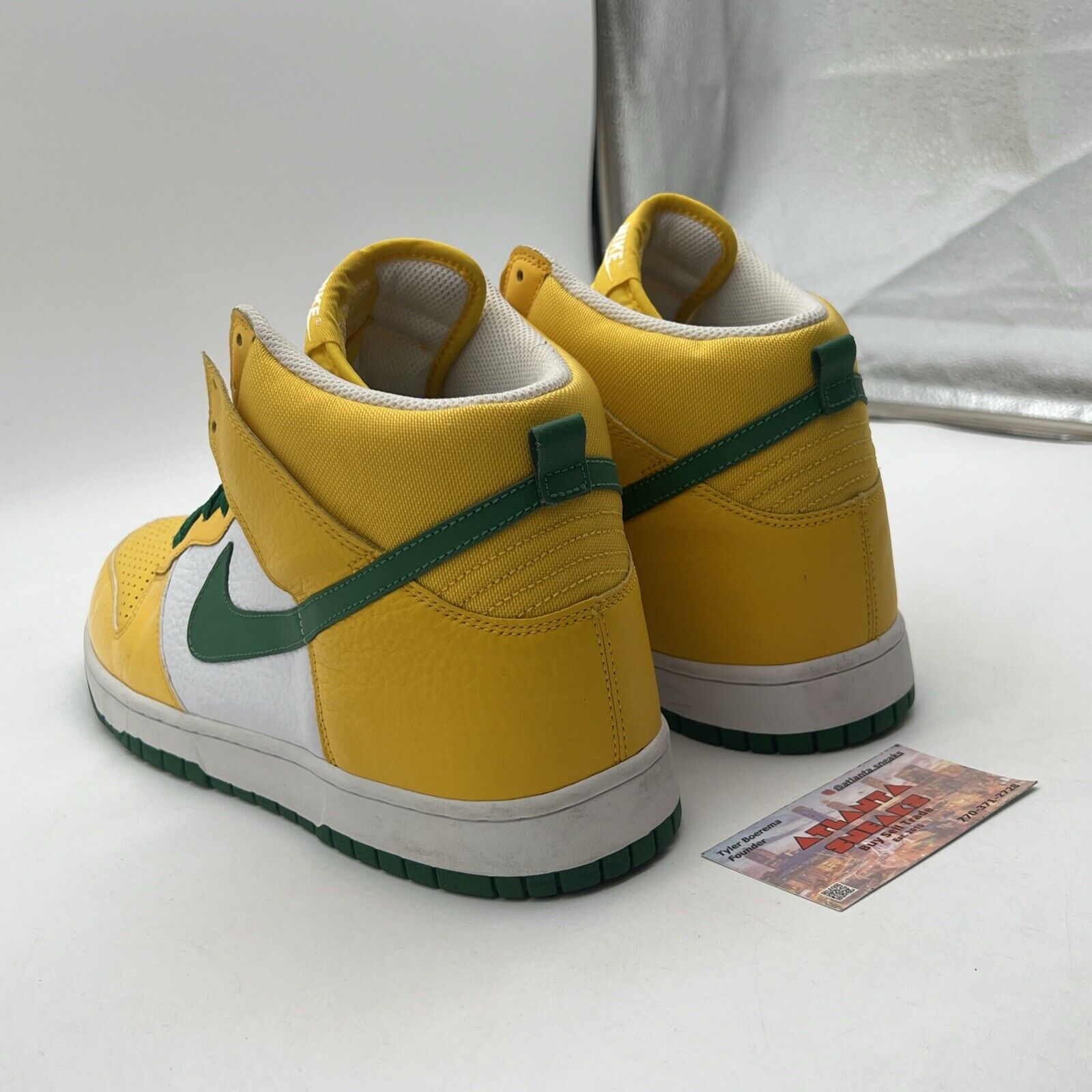 Size 13 - Nike Dunk High Yellow White Green (317982-731)