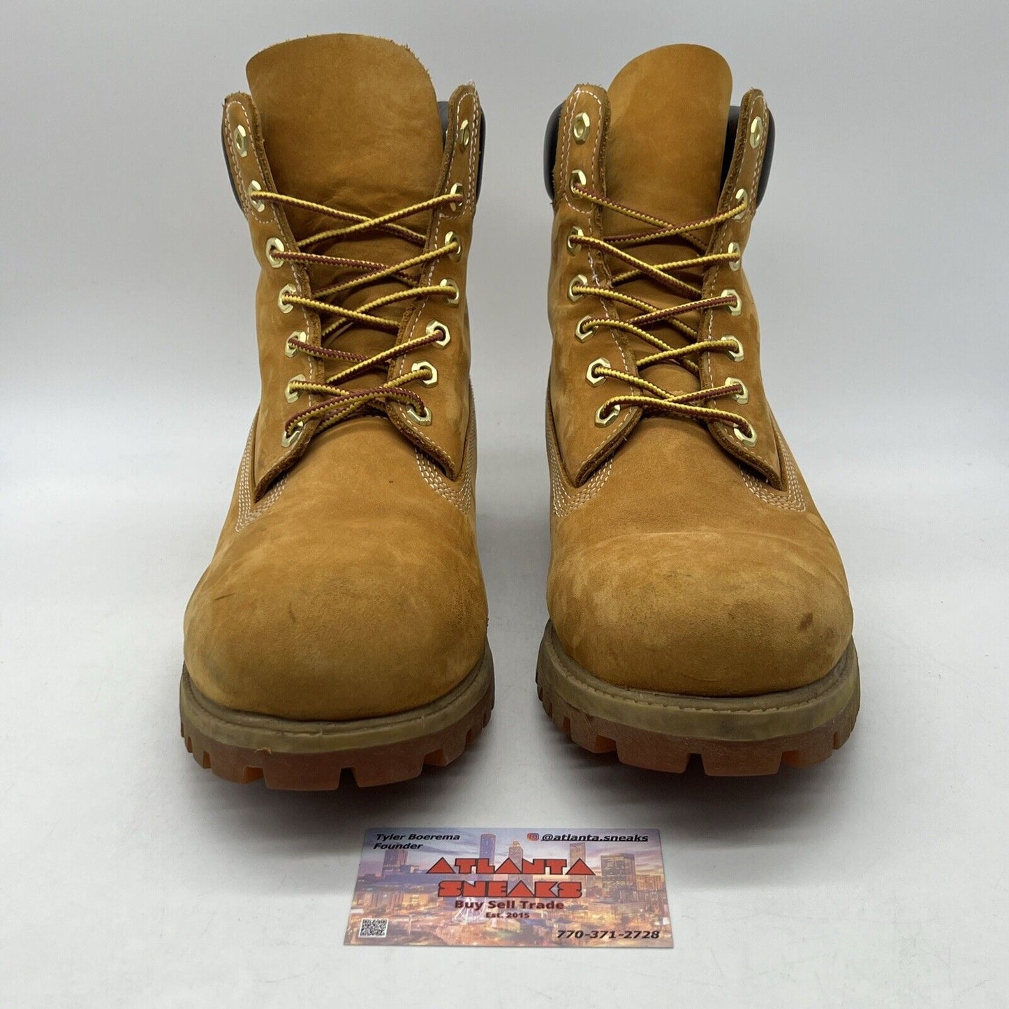 Timberland Men's 6 Inch (TB01809) WP Boots Padded Collar Wheat  Nubuck US 10